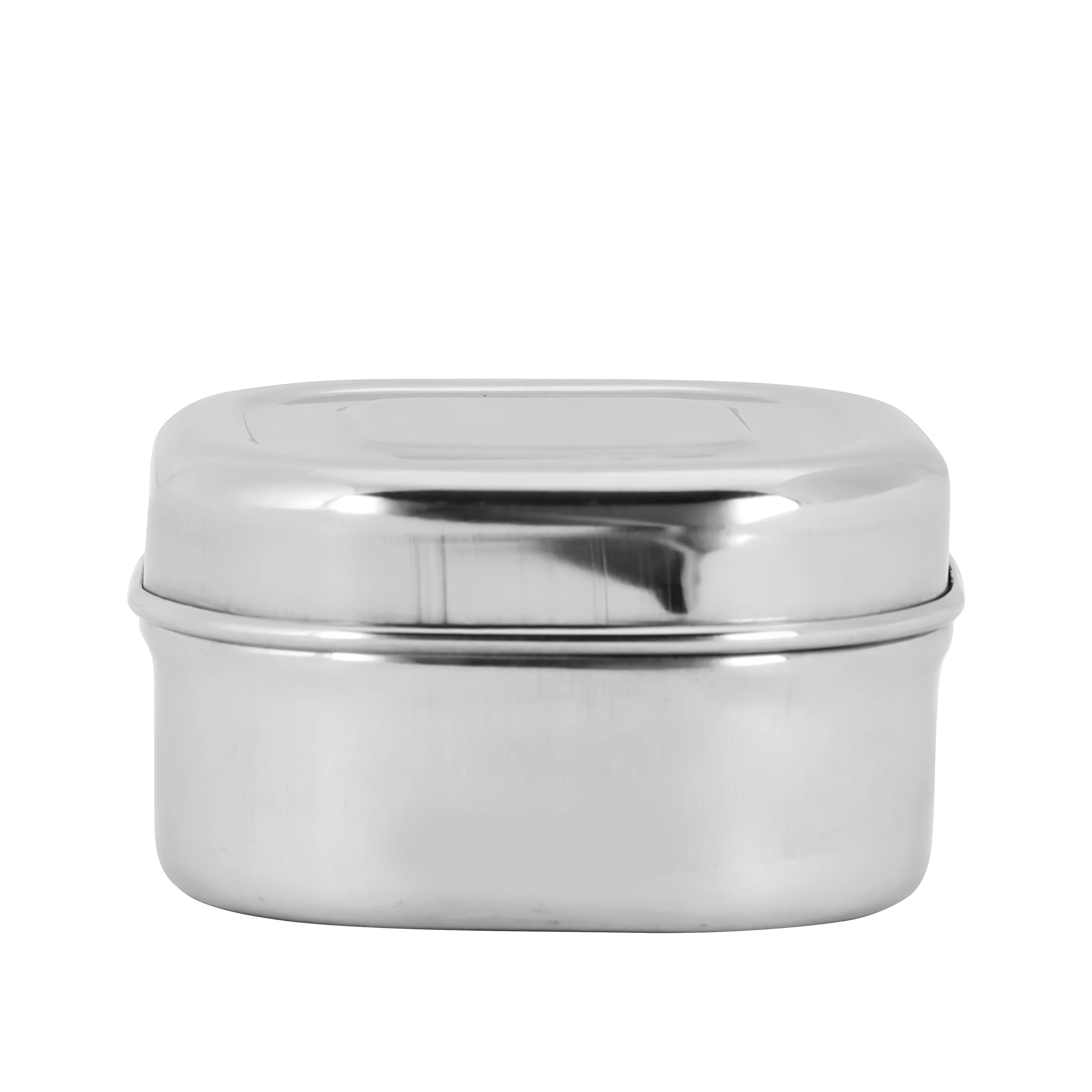 Royalford RF11699 Stainless Steel Square Dabba set| durable food-grade SS, mirror finish & rust-resistant design| stackable storage ideal for kitchen, travel & daily use| - Image 3