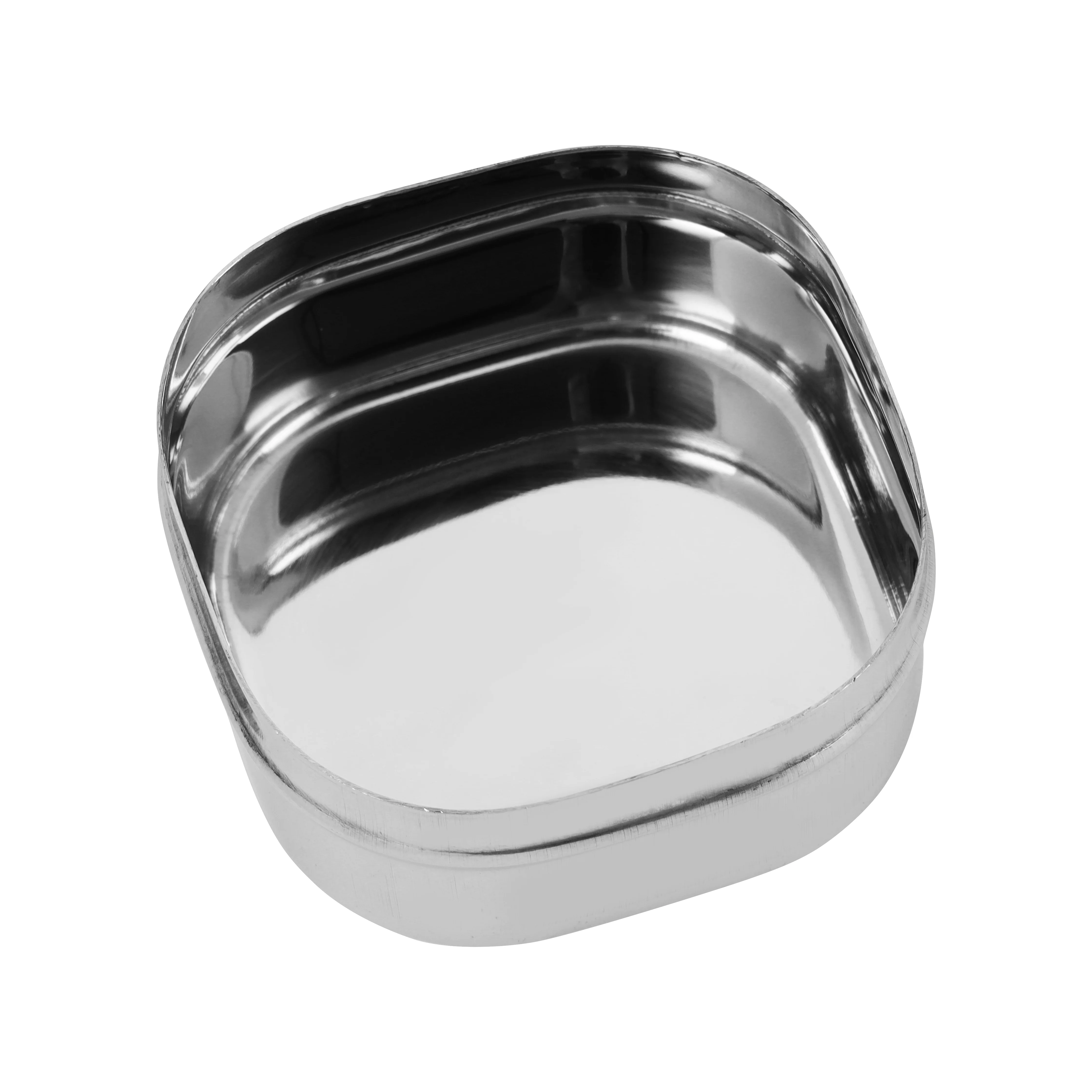 Royalford RF11699 Stainless Steel Square Dabba set| durable food-grade SS, mirror finish & rust-resistant design| stackable storage ideal for kitchen, travel & daily use| - Image 4