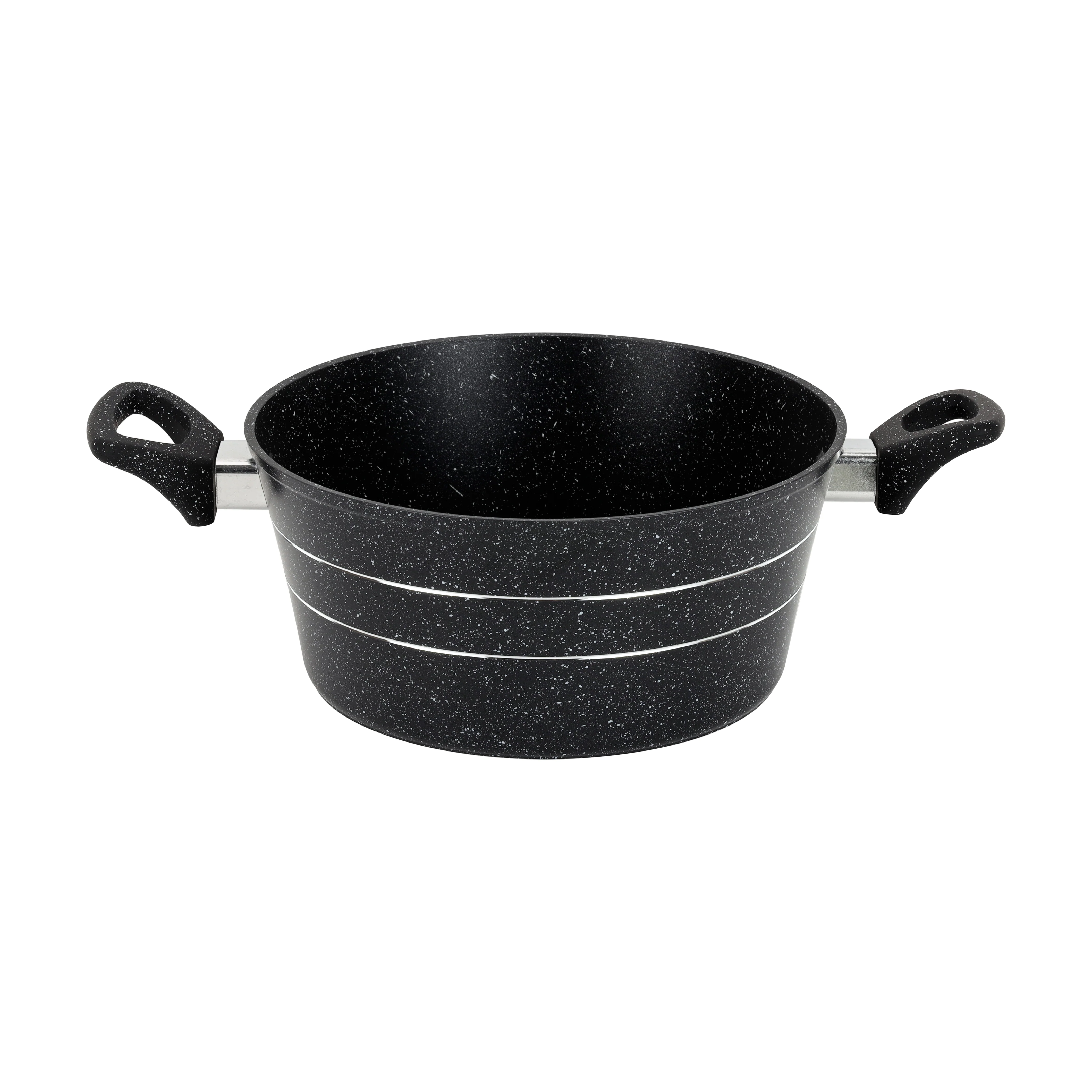 Royalford RF11865 Smart Granite 24cm casserole with forged aluminium body| 5-layer non-stick granite coating, induction base, glass lid and cool-touch handles, durable - Image 3