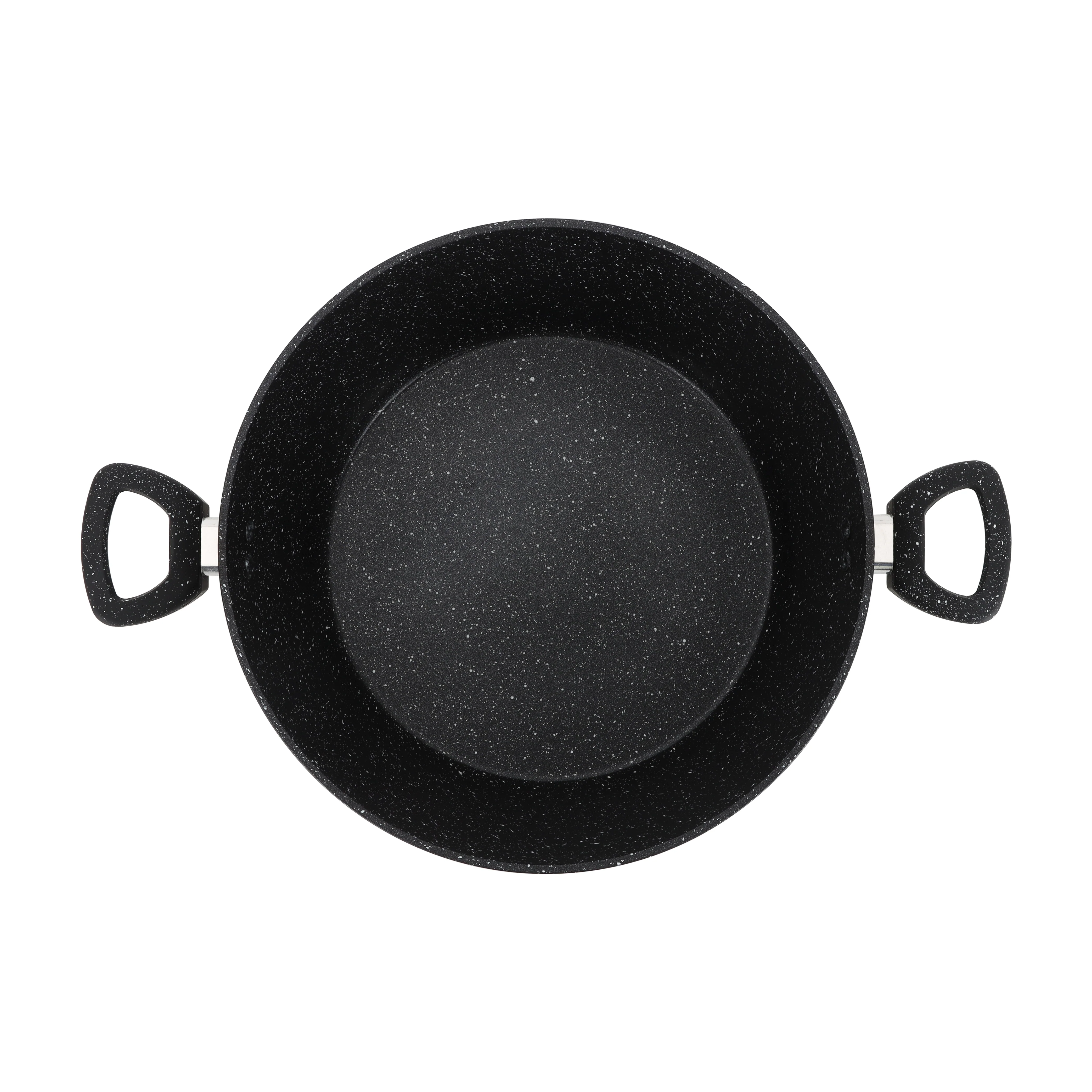Royalford RF11868 Smart Granite Series 30cm Casserole | Forged Aluminium Body | 5-Layer Durable Granite Coating | Tempered Glass Lid & Induction Compatible Base Pot - Image 3