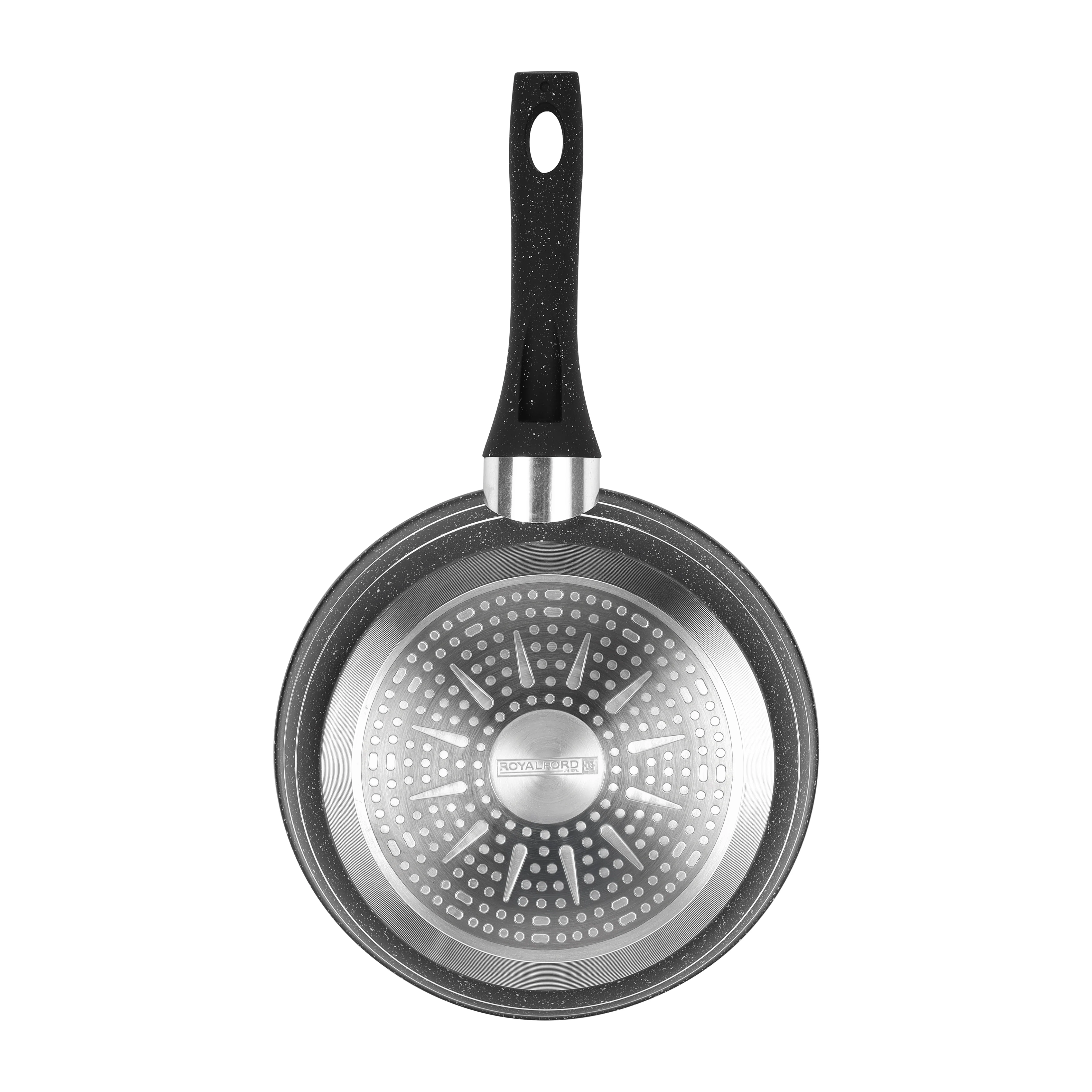 Royalford RF11873 30cm Smart Granite Frypan | Forged Aluminium Body | 5-Layer Non-Stick Coating | Extra-Thick Induction Base | PFOA Free and Dishwasher Safe Frypan - Image 4