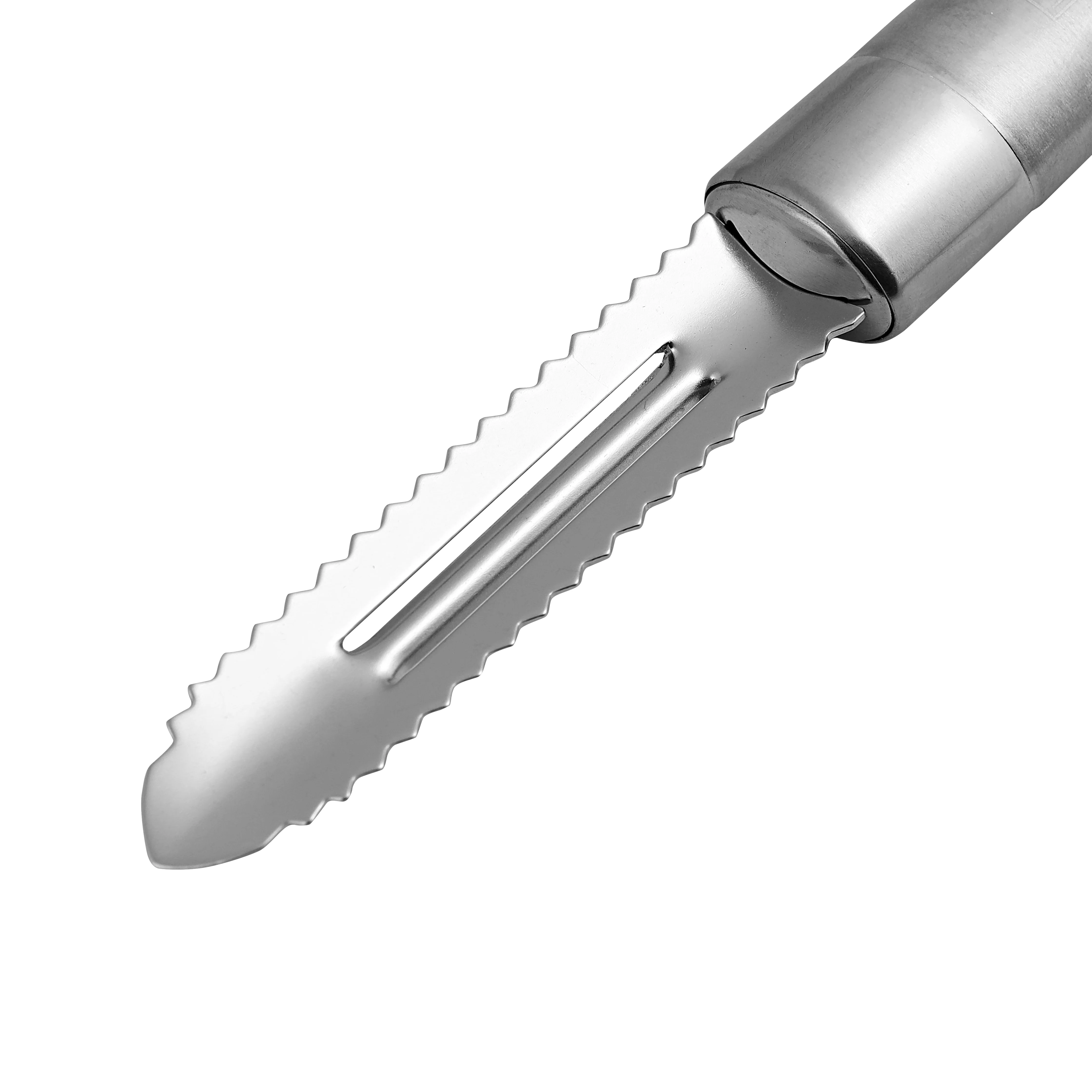 Royalford RF1188-FP Stainless Steel Fish Peeler | Durable Fish Scaler Tool with Sharp Serrated Blade | Easy Grip Handle for Efficient Cleaning & Scaling in Kitchen Use - Image 4