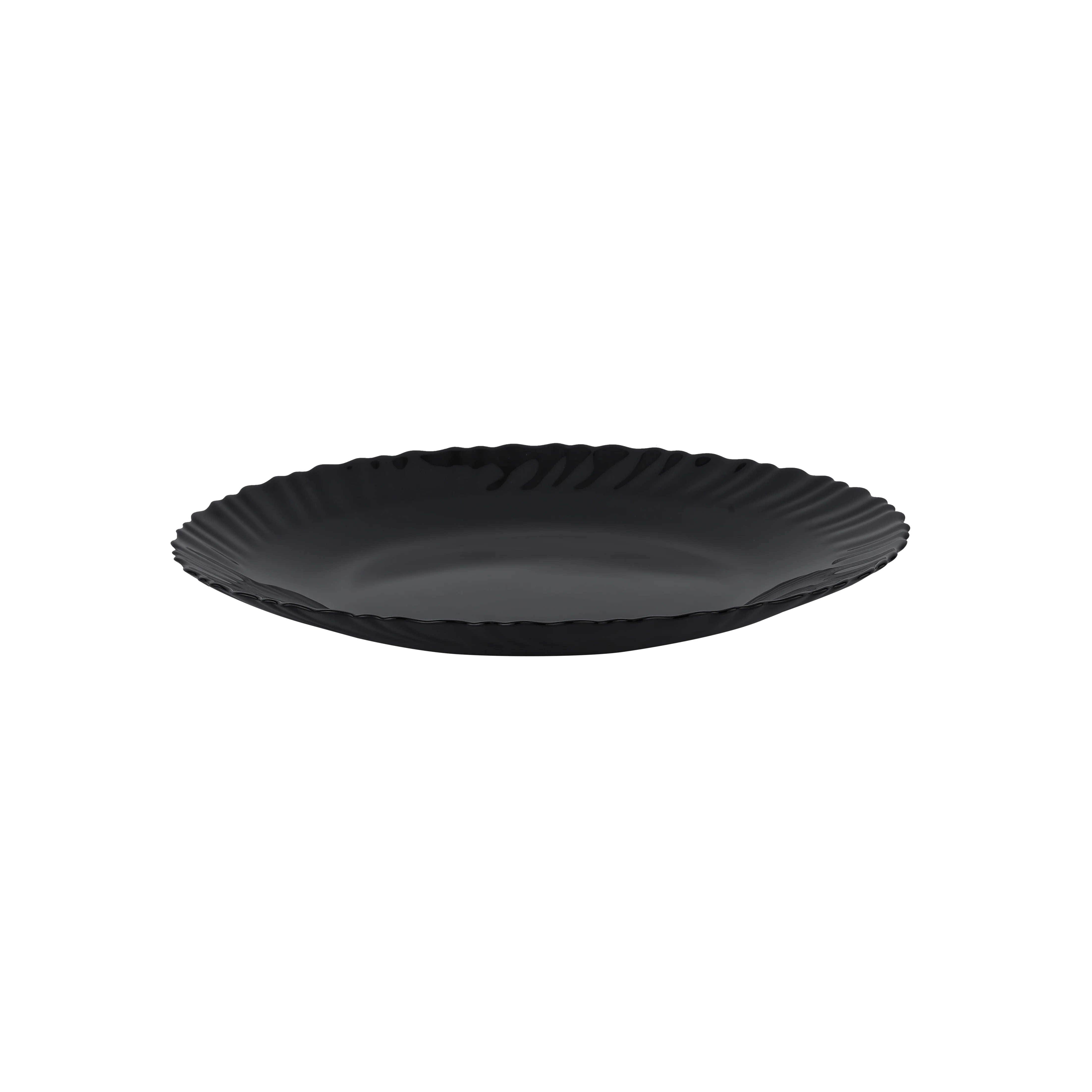 Royalford RF11901 10.5" Opalware Dinner Plate| stylish black wave design & chip-resistant build| lightweight body & is microwave, dishwasher safe for daily use| - Image 3