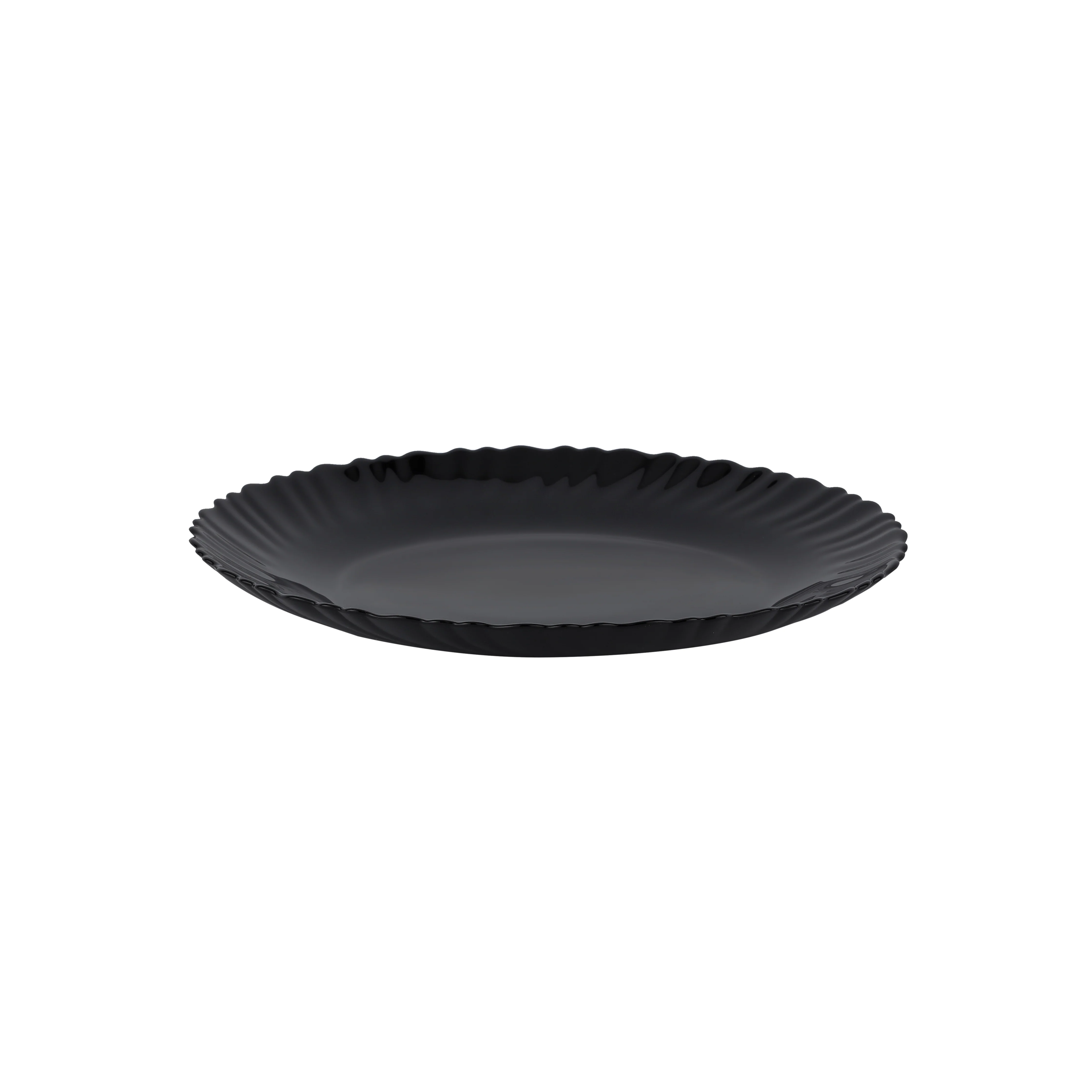 Royalford RF11903 9.5" Opalware Flat Plate| elegant black wave design & chip-resistant durability| lightweight & is microwave & dishwasher safe for everyday use| - Image 3