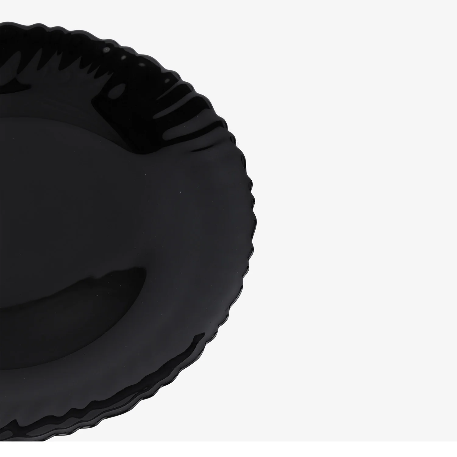 Royalford RF11903 9.5" Opalware Flat Plate| elegant black wave design & chip-resistant durability| lightweight & is microwave & dishwasher safe for everyday use| - Image 5