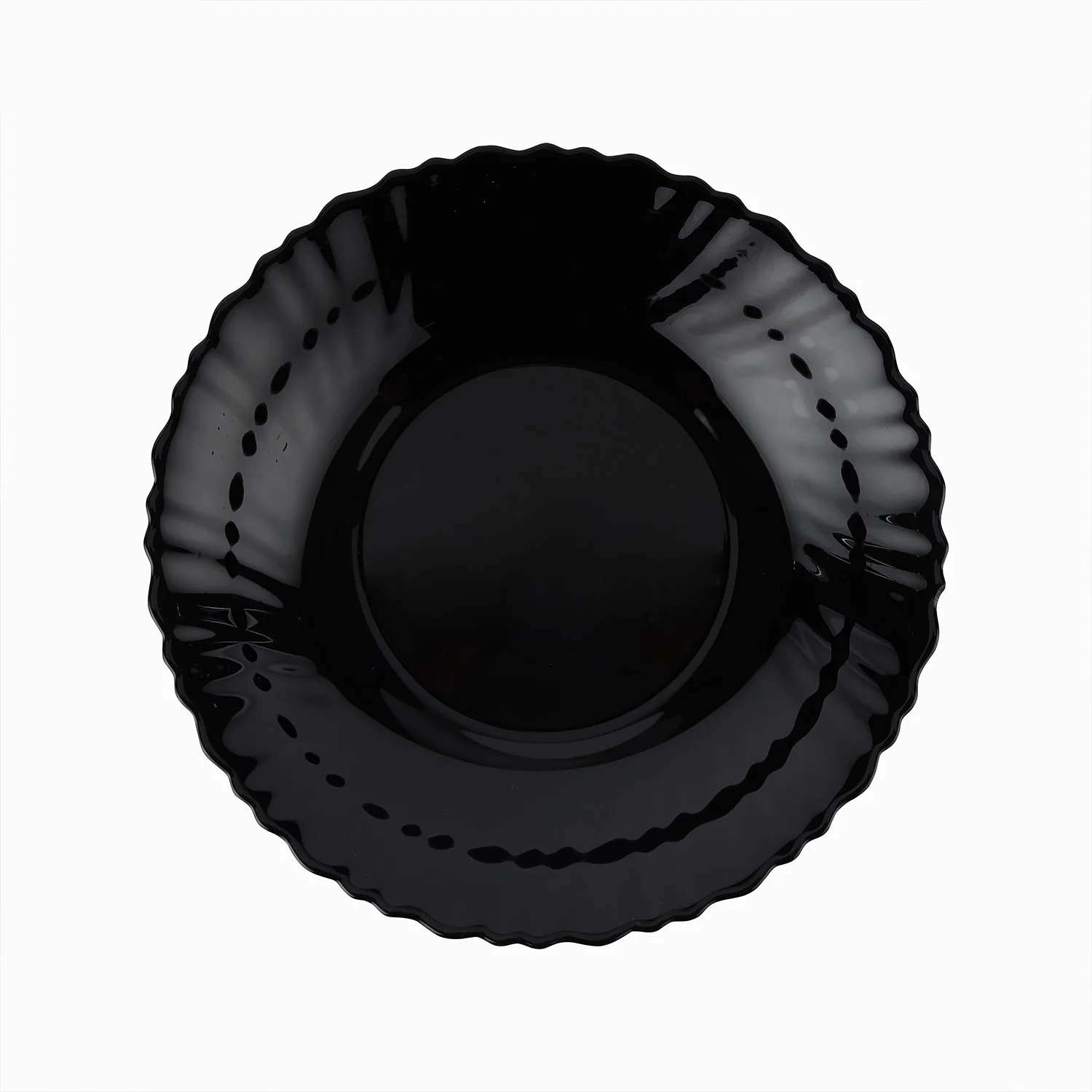Royalford RF11904 Opalware Soup Plate | 8.5 Inch Black Wave Series Deep Bowl, Lightweight Chip Resistant, Microwave & Dishwasher Safe Serving Plate For Home & Kitchen Use - Image 4