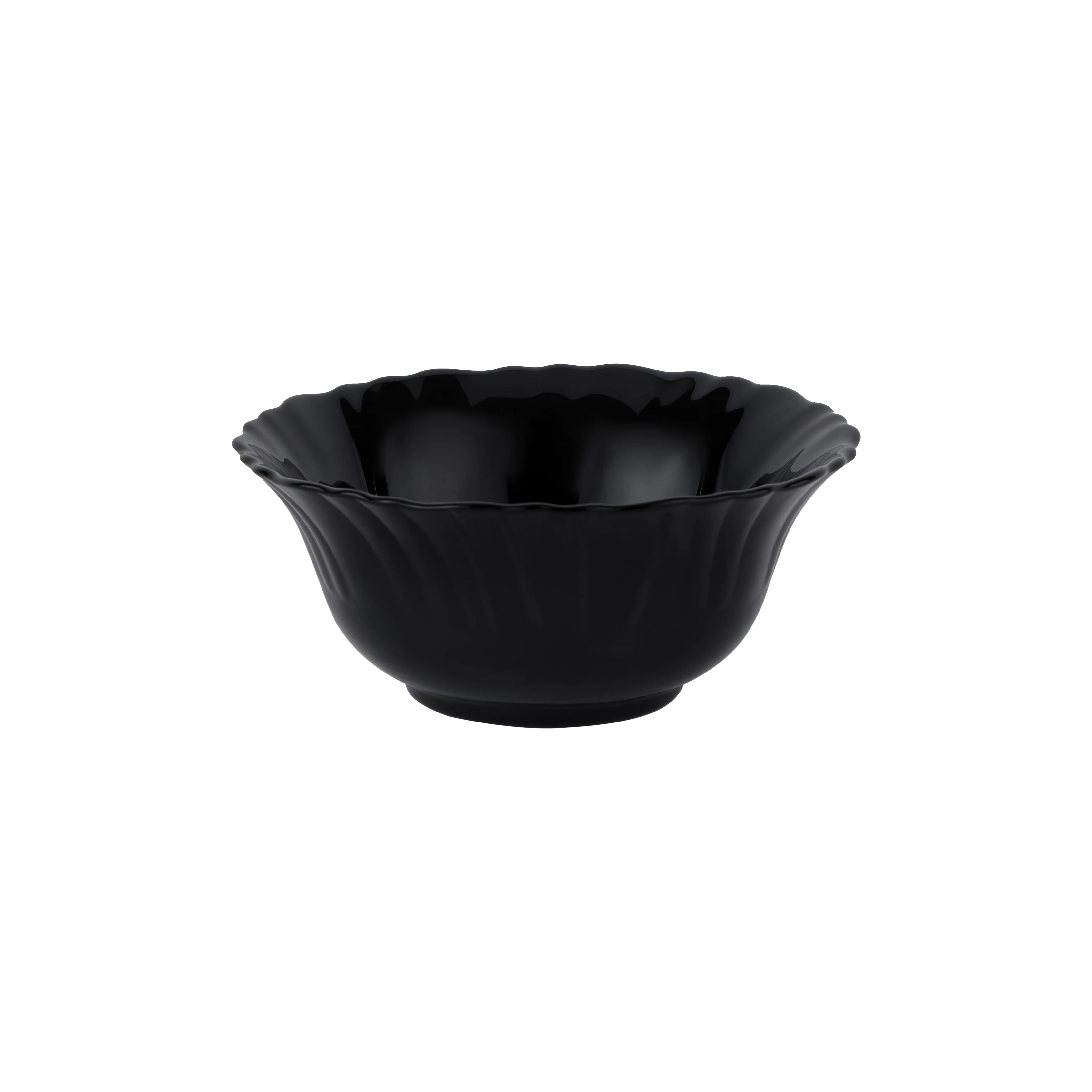Royalford RF11905 Opalware Soup Bowl | 5 Inch Black Wave Series | Lightweight, Chip Resistant, Microwave & Dishwasher Safe  Serving Bowl | Perfect for Soup & Desserts - Image 4