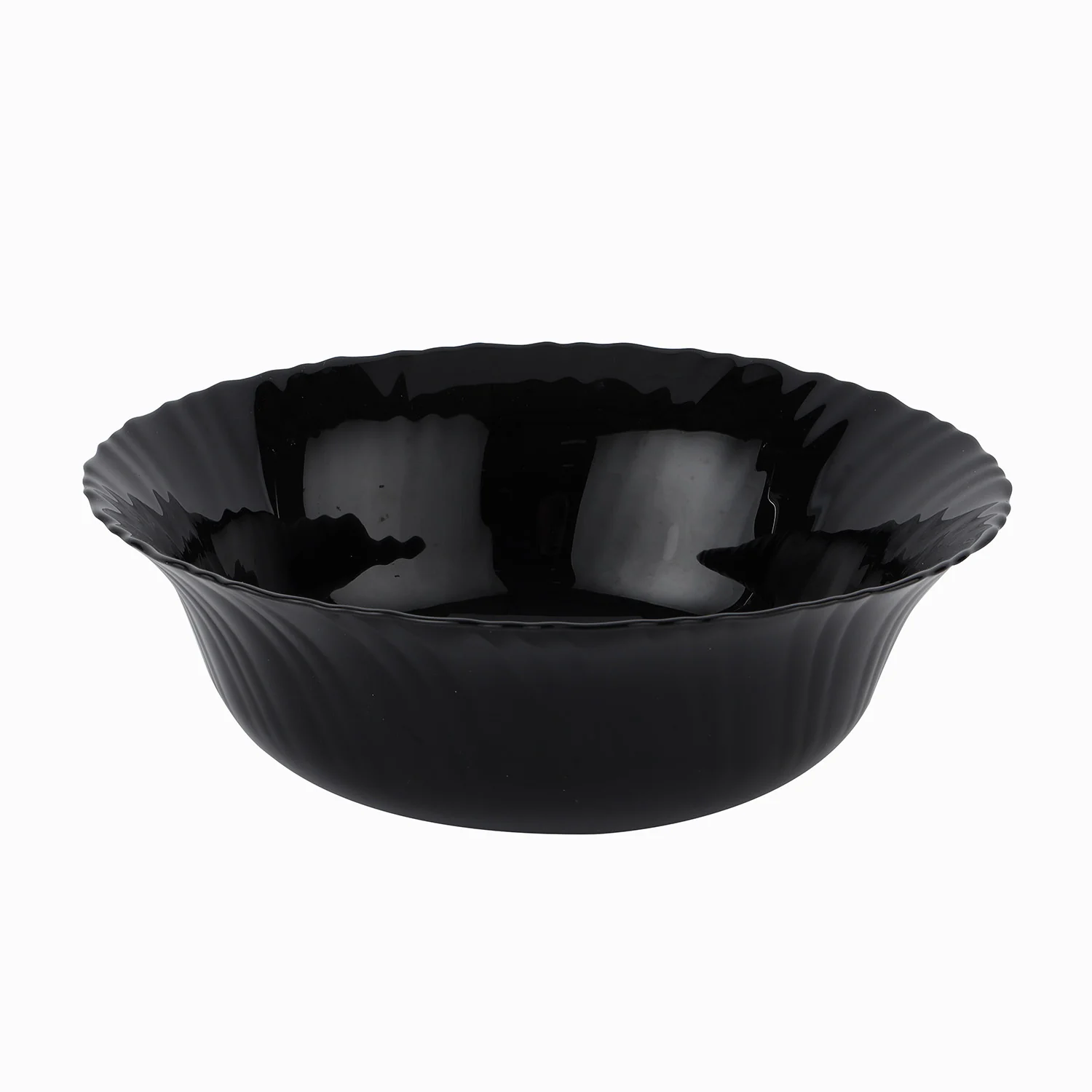 Royalford RF11907 9" opalware soup bowl| black wave design, lightweight & chip-resistant| microwave and dishwasher safe, ideal for serving soups, salads, and daily meals| - Image 3