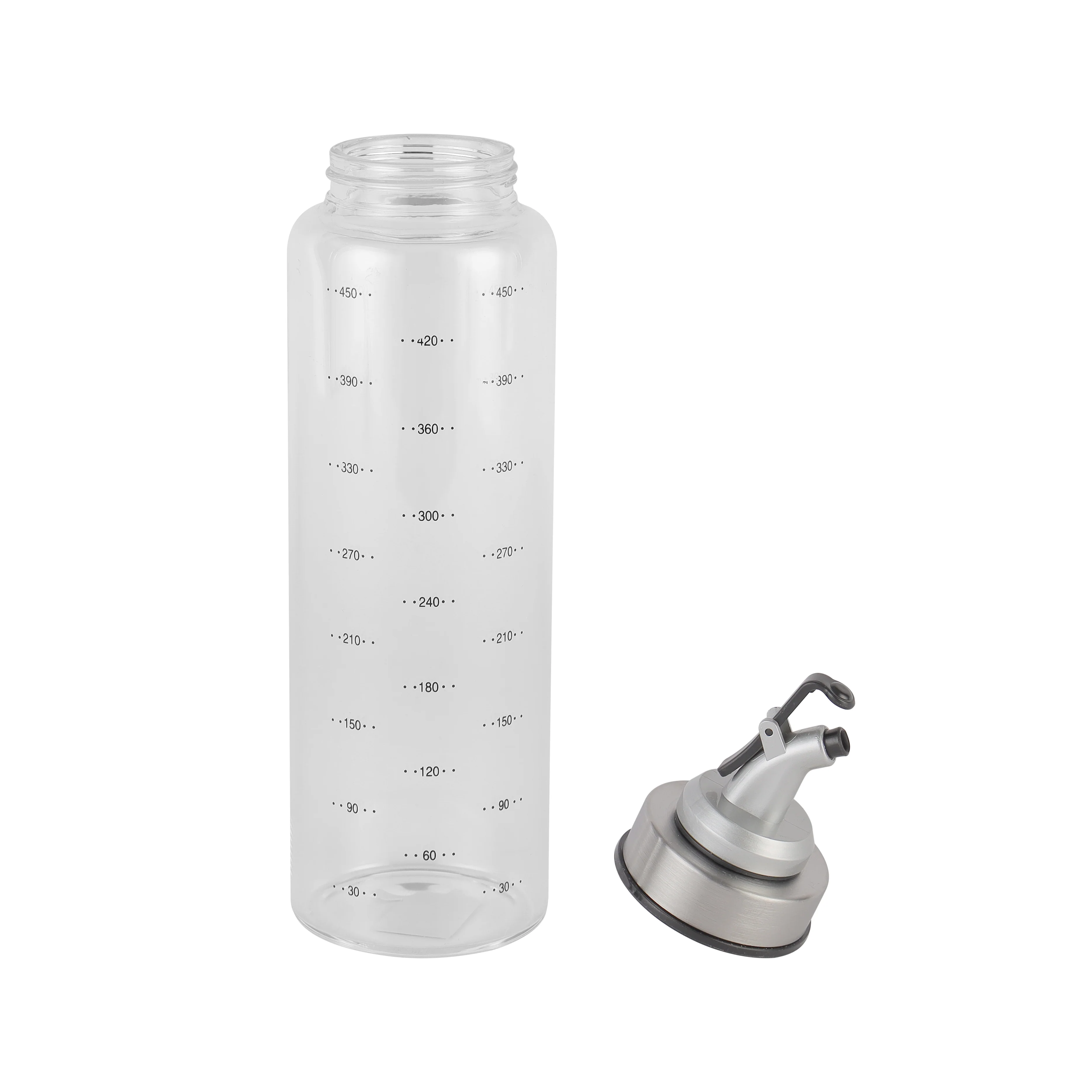 Royalford RF11928 Oil Bottle | 500ml Borosilicate Glass Dispenser | Stainless Steel Pouring Spout |  BPA Free Kitchen Oil & Vinegar Bottle with Measurement Markings - Image 3