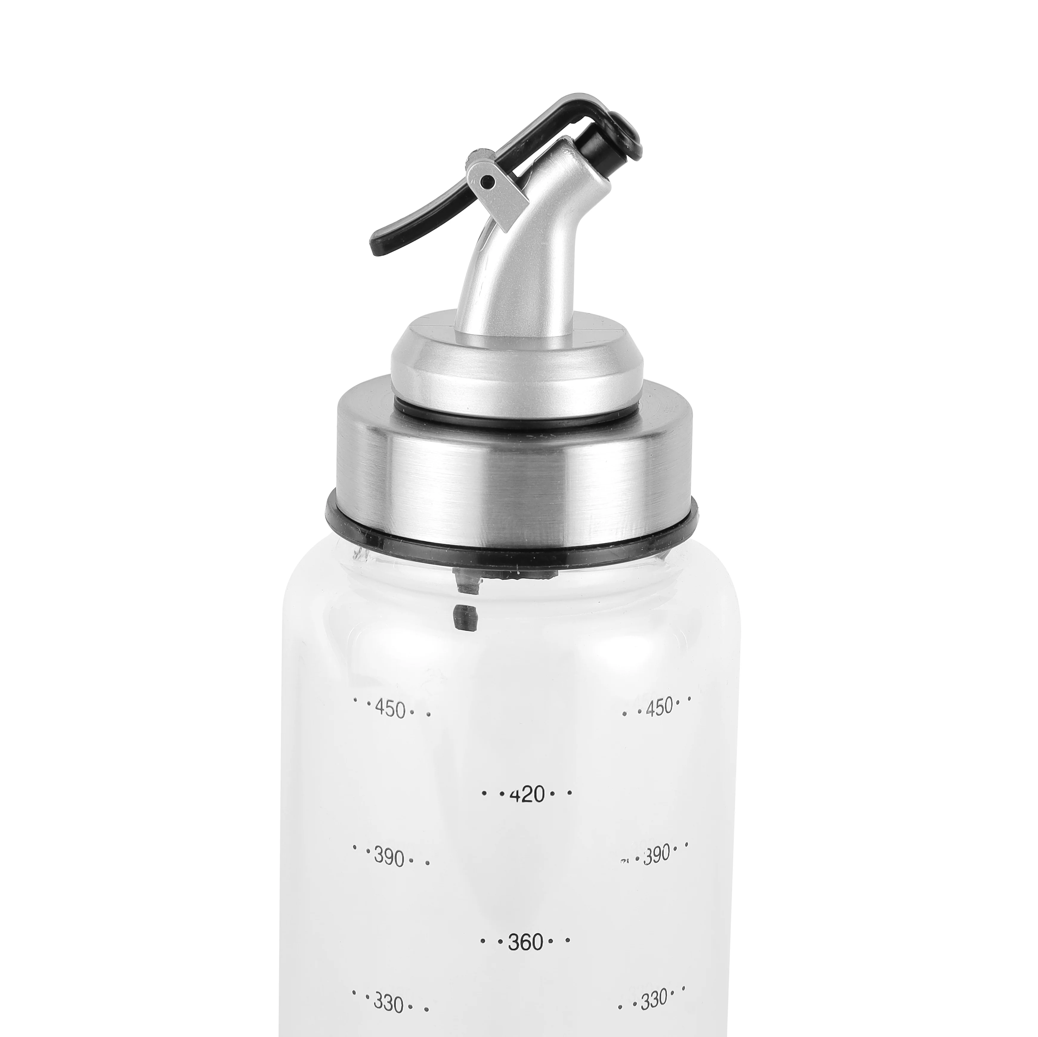 Royalford RF11928 Oil Bottle | 500ml Borosilicate Glass Dispenser | Stainless Steel Pouring Spout |  BPA Free Kitchen Oil & Vinegar Bottle with Measurement Markings - Image 4