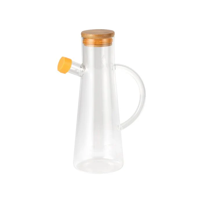 Royalford RF11930 600ml Borosilicate Glass Oil Bottle |Transparent Dispenser with Stainless Steel Lid| Silicone Seal| Easy-Pour Spout & Measurement Scale for Oil & Liquid - Image 6