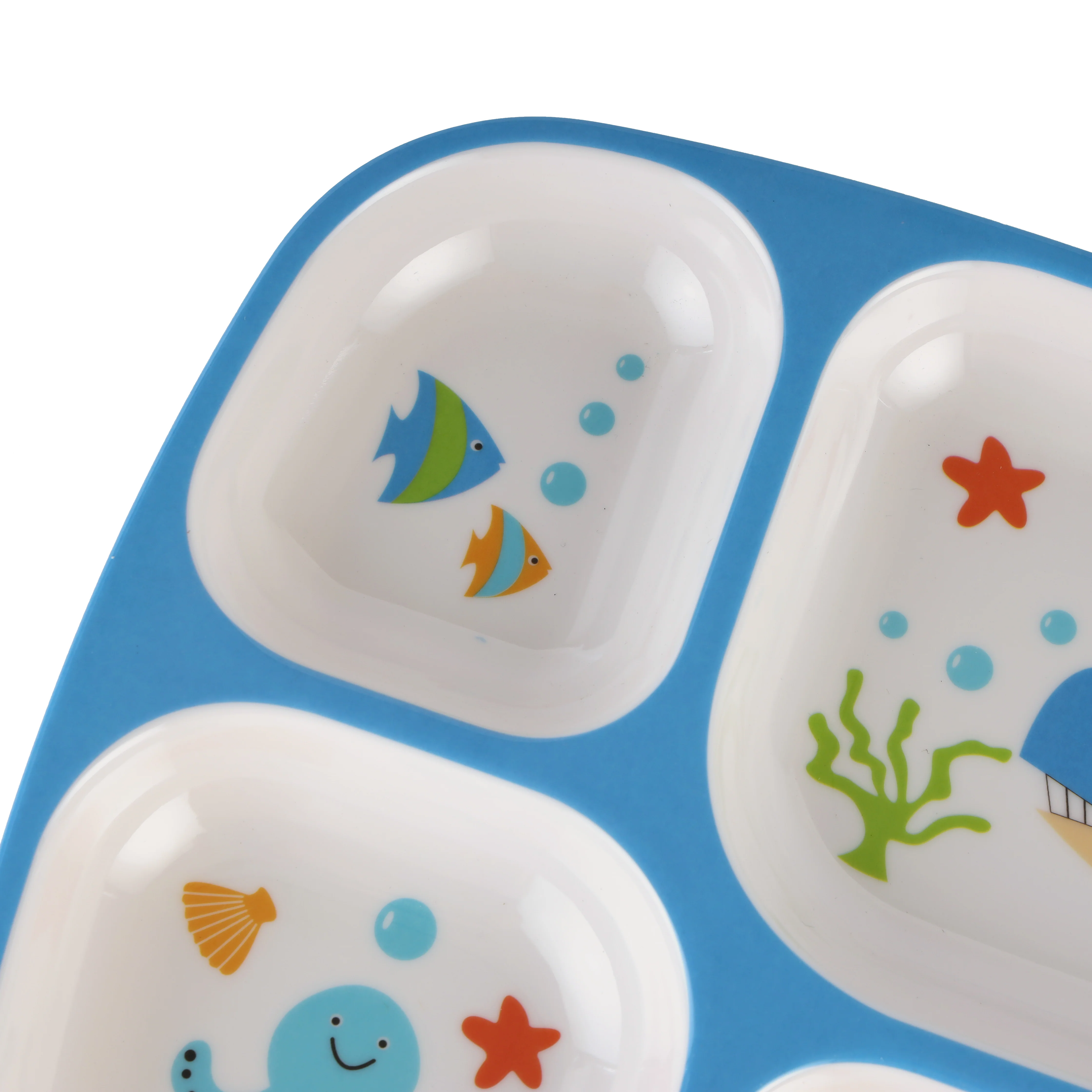 Royalford RF11931 Baby Plate| 4 compartments with made from BPA-free melamine| Durable, odour-free, food-grade kids plate with cute design for safe and easy mealtime use| - Image 5