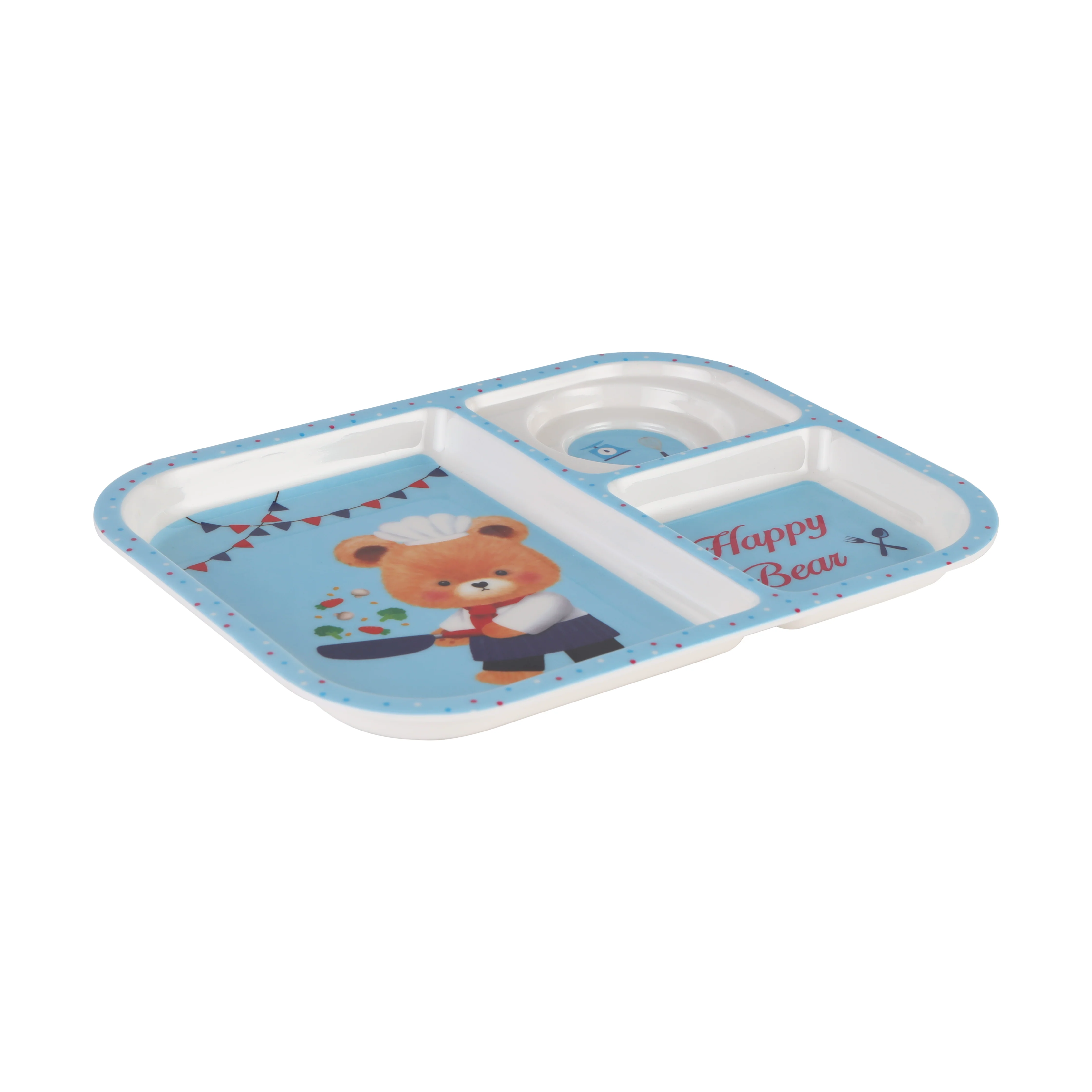 Royalford RF11932 Baby Plate| 3 compartments & made from durable BPA-free melamine| Features a cute design, odor-free material, and ideal for safe, organized kids meals| - Image 5