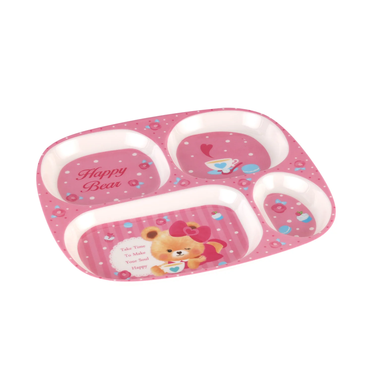 Royalford RF11933 Baby Plate | BPA-free melamine & a 3-compartment design for easy food separation| lightweight build & cute kid-friendly design for safe meals| - Image 3