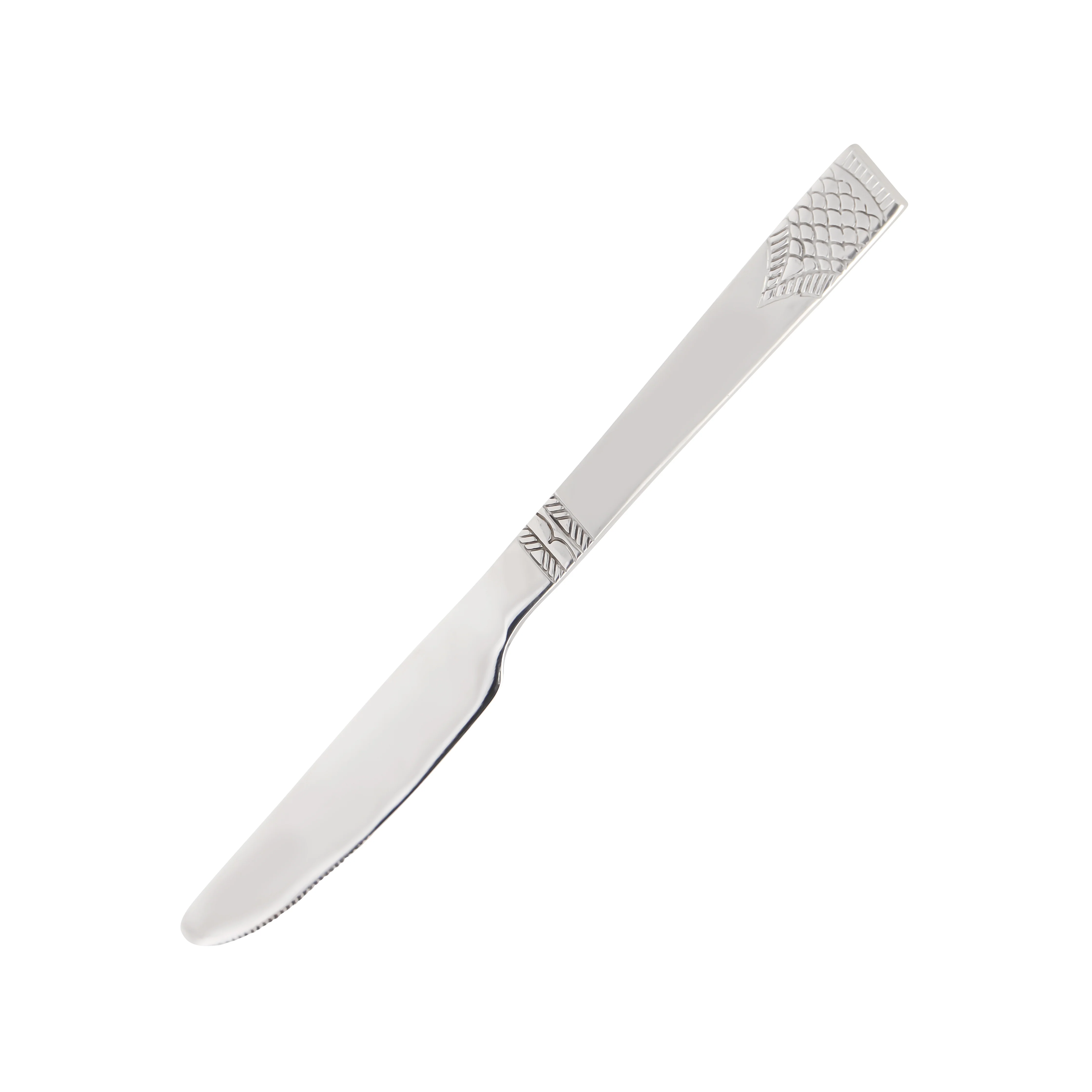 Royalford RF11947 Table Knife 6Pc Set 22cm | 100% Food Grade Stainless Steel Non-Magnetic Cutlery | Stylish Sandblast Finish | Extra-Thick Long Handle| Stain Resistant - Image 2