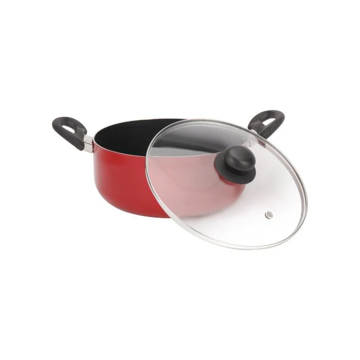 Royalford RF11952 7 Pcs Non Stick Cookware Set| Press Aluminium 3 Layer Coating | Glass Lids Frypan Saucepan Casserole Set for Gas Ceramic Halogen Hot Plate Cooking Use - Image 4