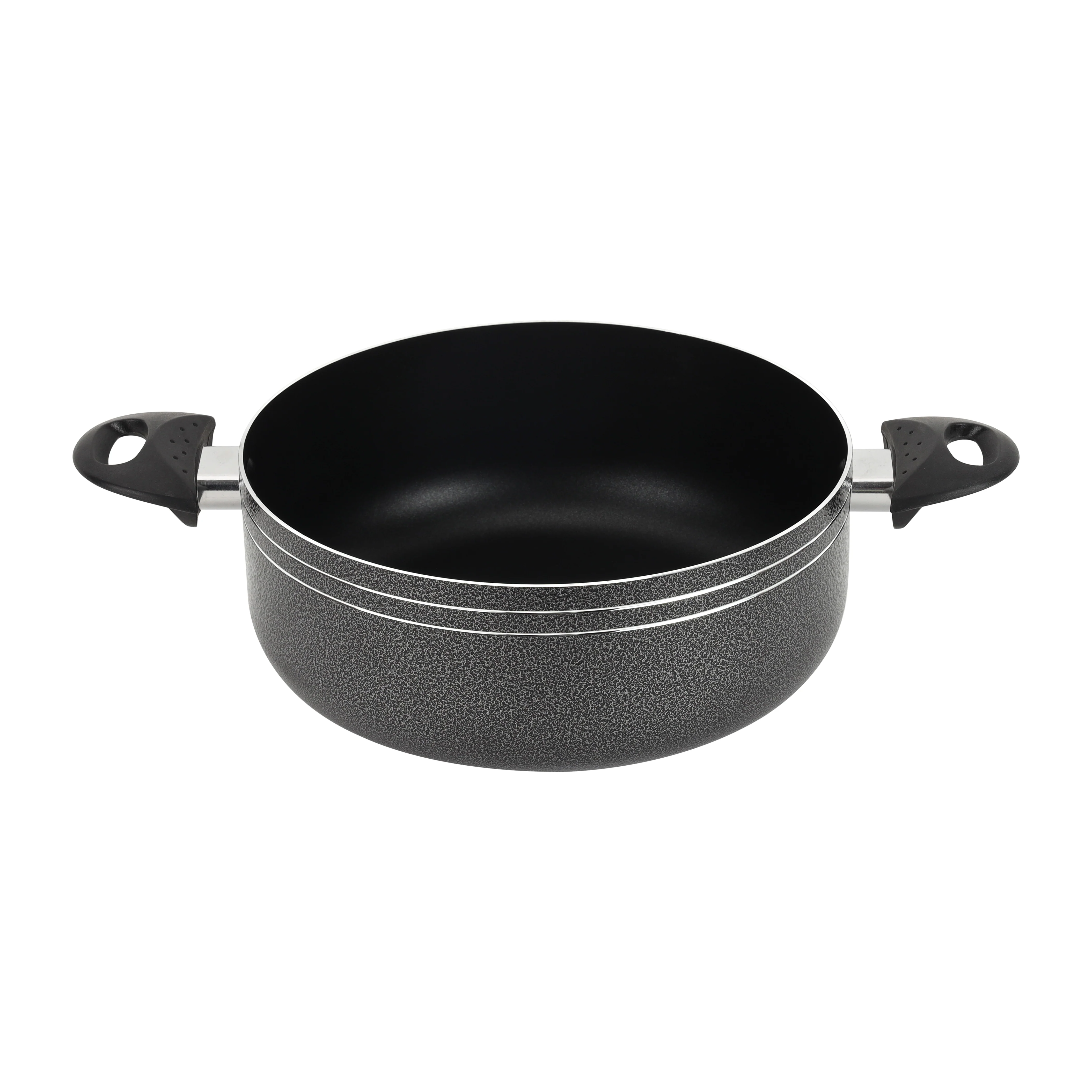 Royalford RF11962 26cm Aluminium Non-Stick Casserole | Tempered Glass Lid | 2.0mm Press Aluminium Body | PTFE & PFOA Free Cookware for Gas, Hot Plate & Halogen Cooking - Image 3