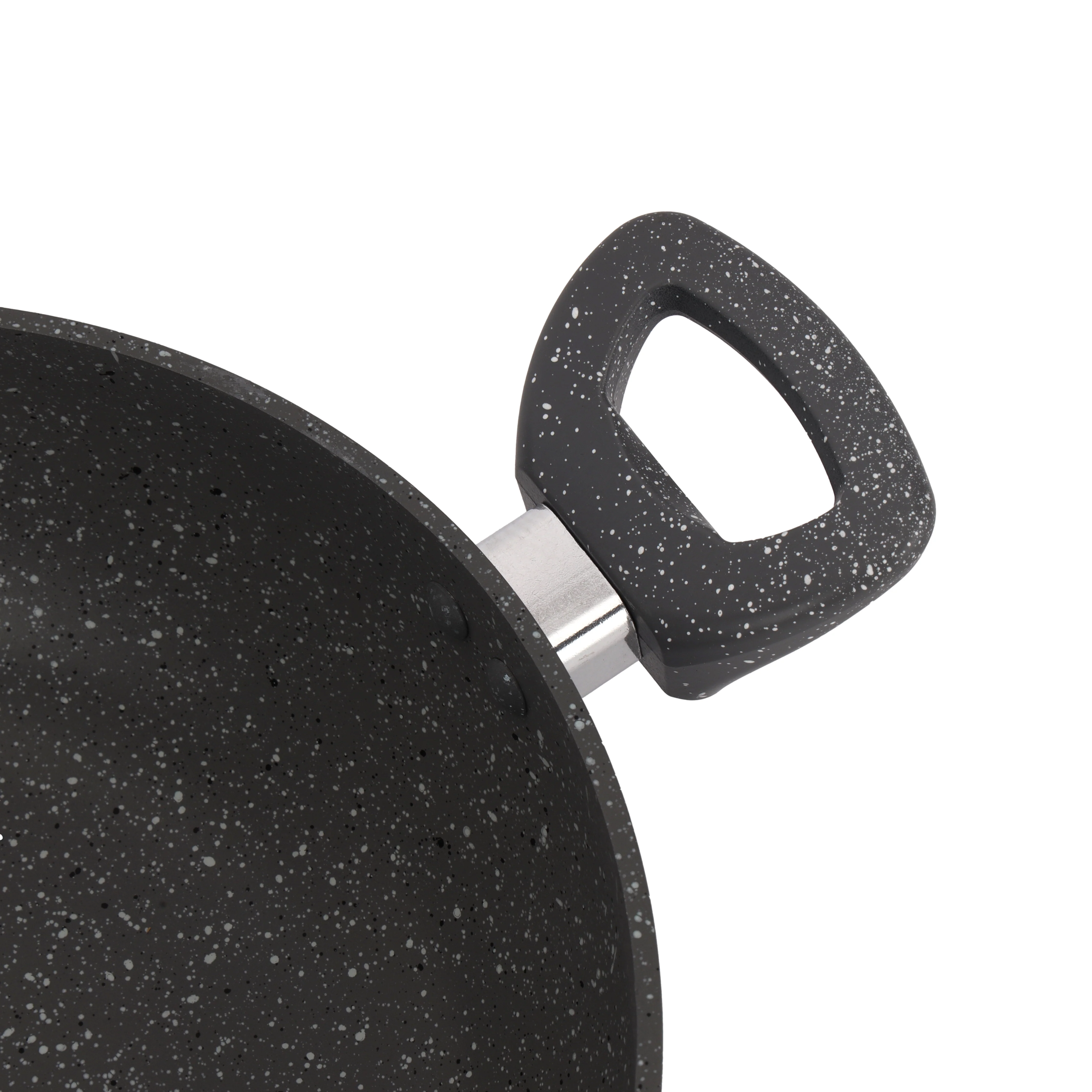 Royalford RF11967 Smart Granite wok pan with glass lid |features forged aluminium body, 5-layer granite coating, soft-touch handles and full induction compatibility - Image 5