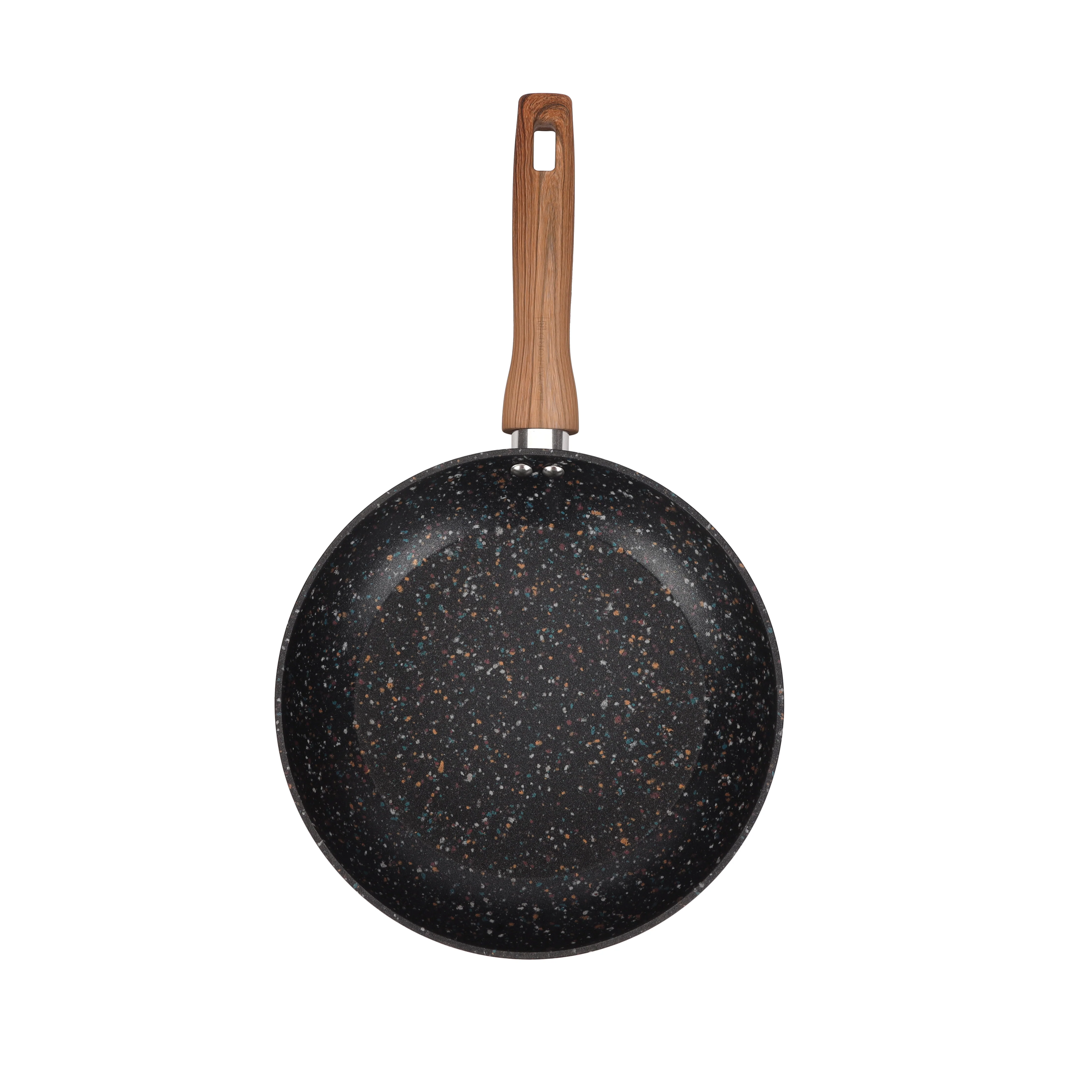 Royalford RF12012 26cm Frypan | Forged Aluminium Body | Granite Non-Stick Coating | Induction Compatible Base | PFOA-Free Design & Soft-Touch Wooden Finish Handle - Image 2