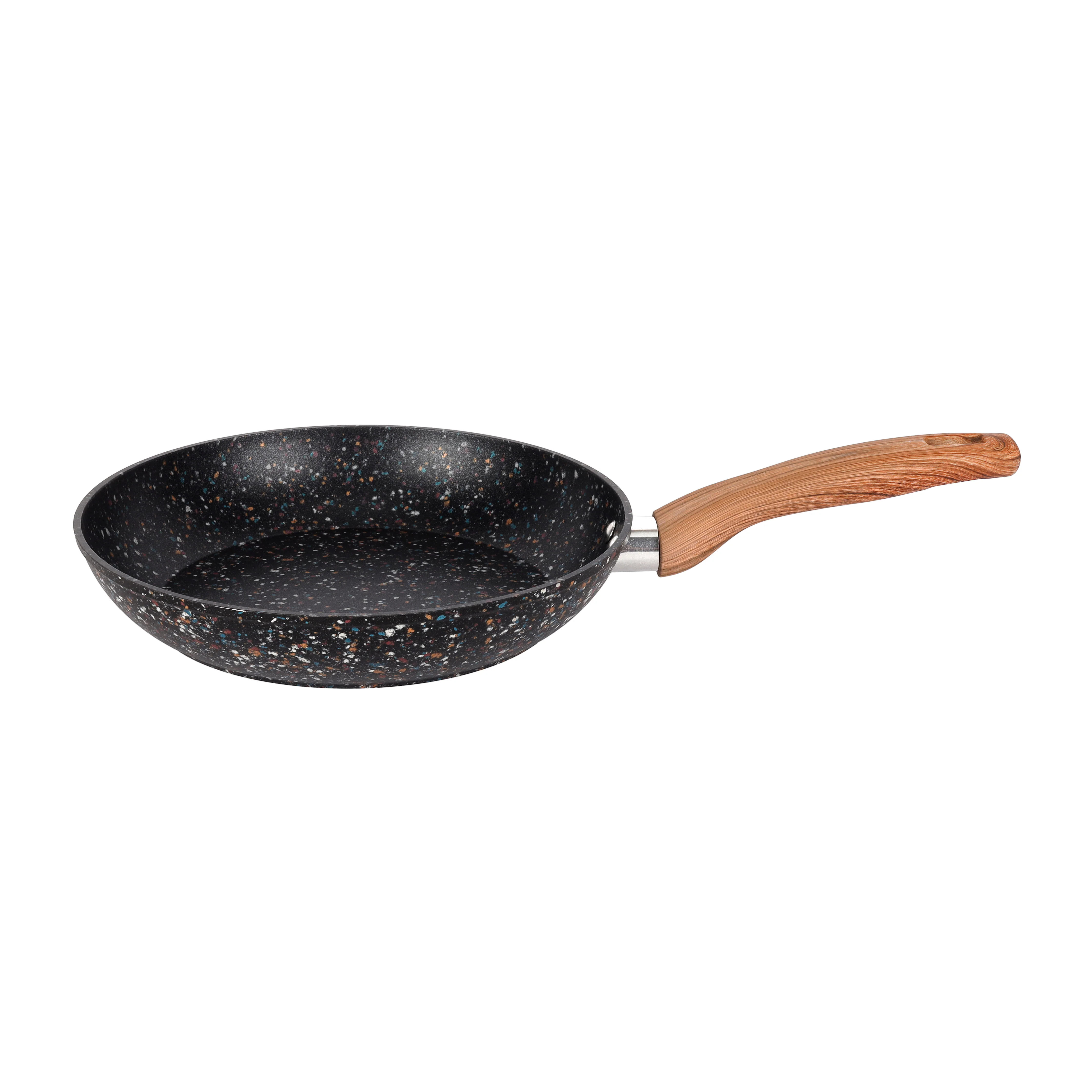 Royalford RF12012 26cm Frypan | Forged Aluminium Body | Granite Non-Stick Coating | Induction Compatible Base | PFOA-Free Design & Soft-Touch Wooden Finish Handle - Image 4