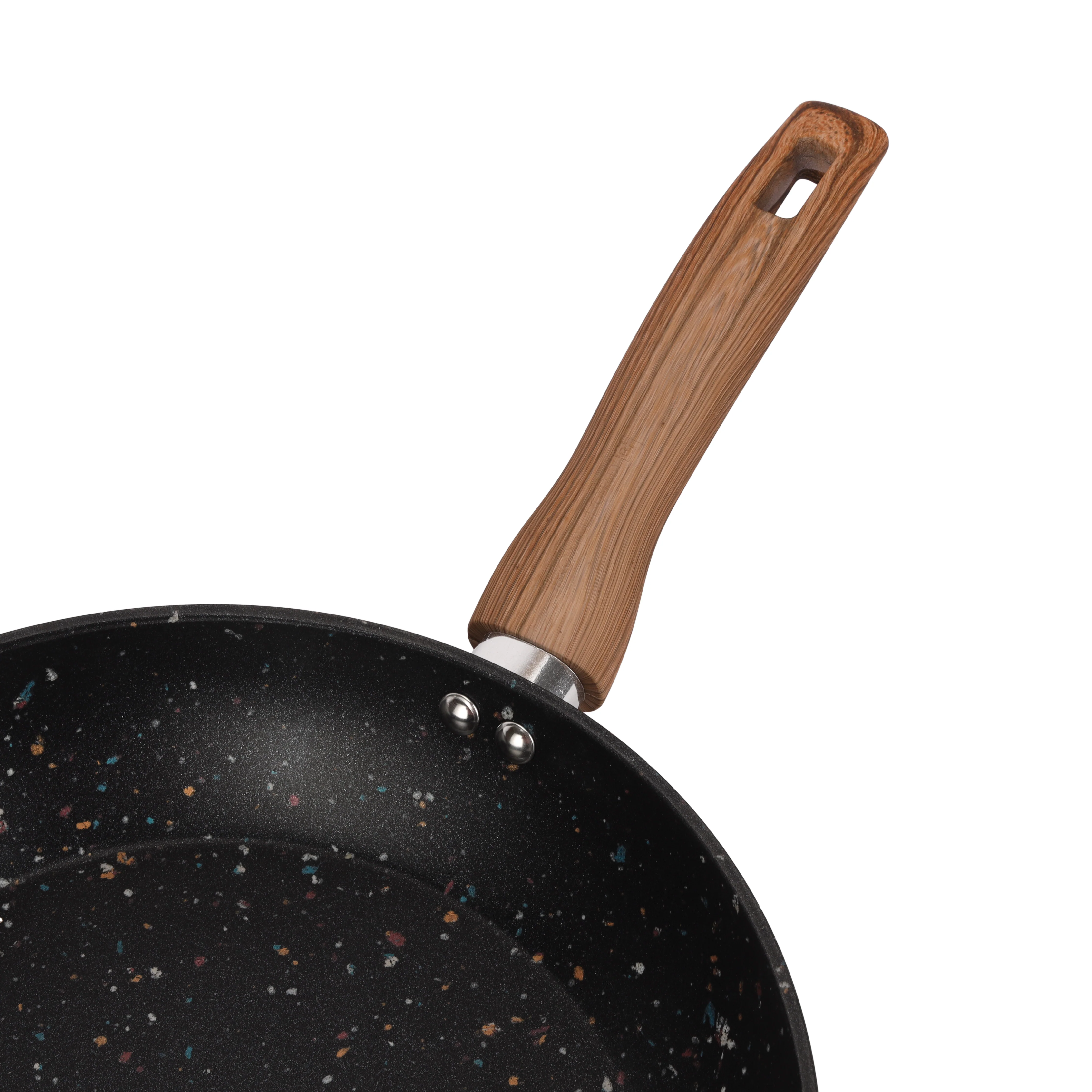 Royalford RF12014 30cm Forged Aluminium Frypan |  Multistone Granite Non-Stick Coating| Extra-Thick Induction Bottom| PFOA-Free Soft-Touch Handle | Durable Forged Body - Image 5