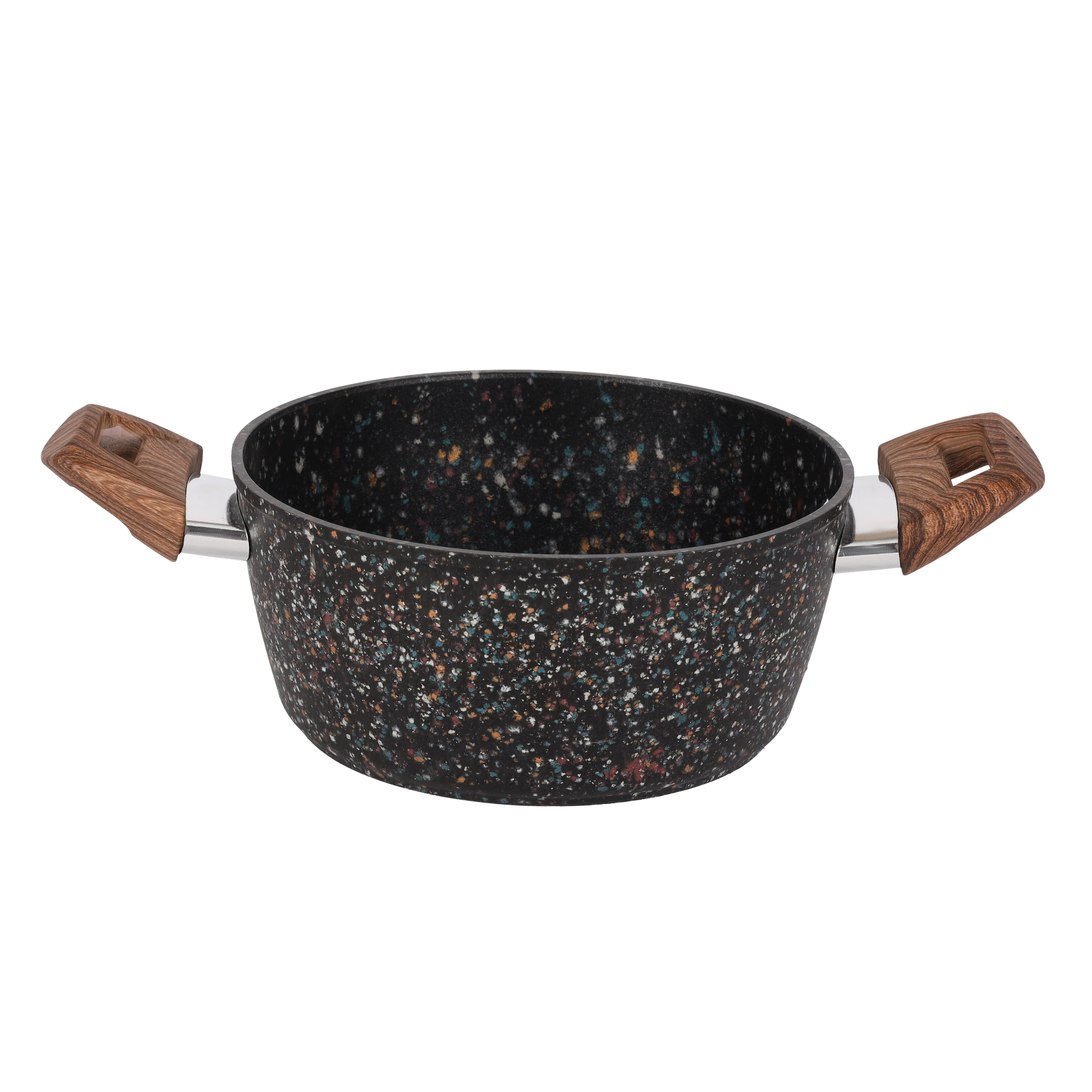 Royalford RF12016 24cm forged aluminium casserole with multistone granite coating| thick induction base, soft touch handles and tempered glass lid for versatile cooking - Image 3