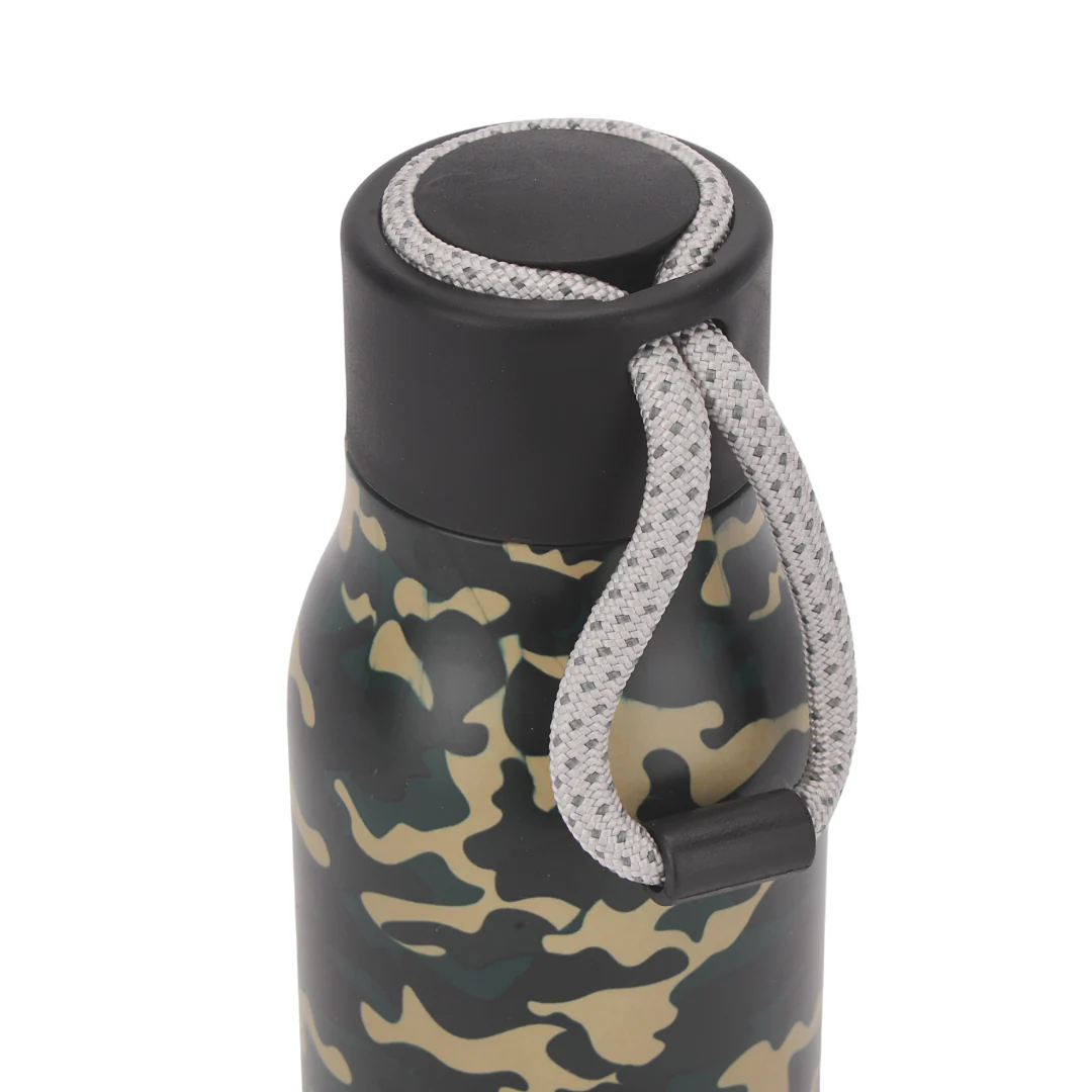 Royalford RF12022 400ml Stainless Steel Vacuum Bottle | Double Wall Insulated Leak Resistant Hot & Cold Water Flask | Portable Strap | Durable & Compact Travel Design - Image 3