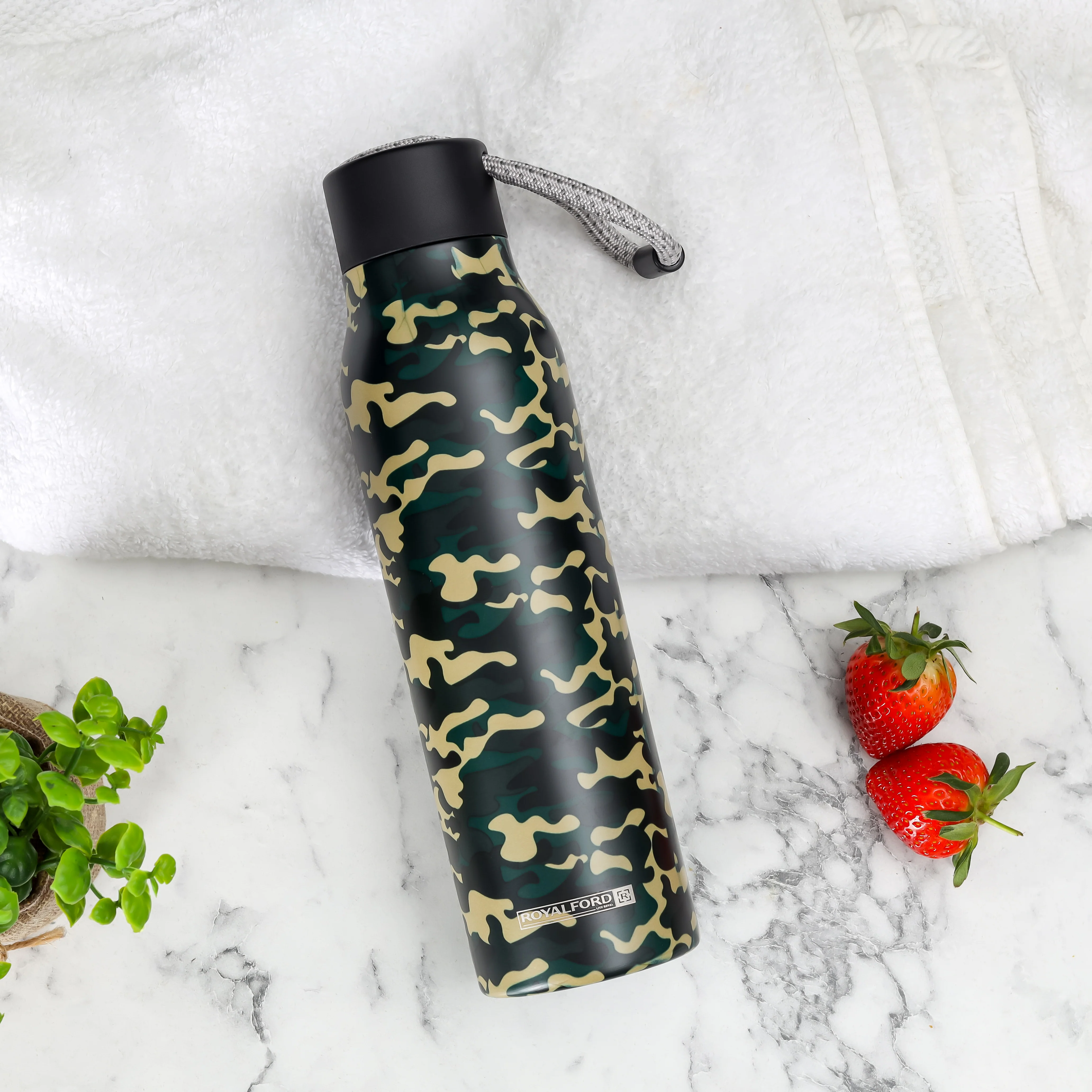 Royalford RF12023 600ml SS Vacuum Bottle | Double Wall Stainless Steel Insulation | Leak-Resistant Travel Flask | Durable Water Bottle for Daily  Hot & Cold Drinks - Image 2