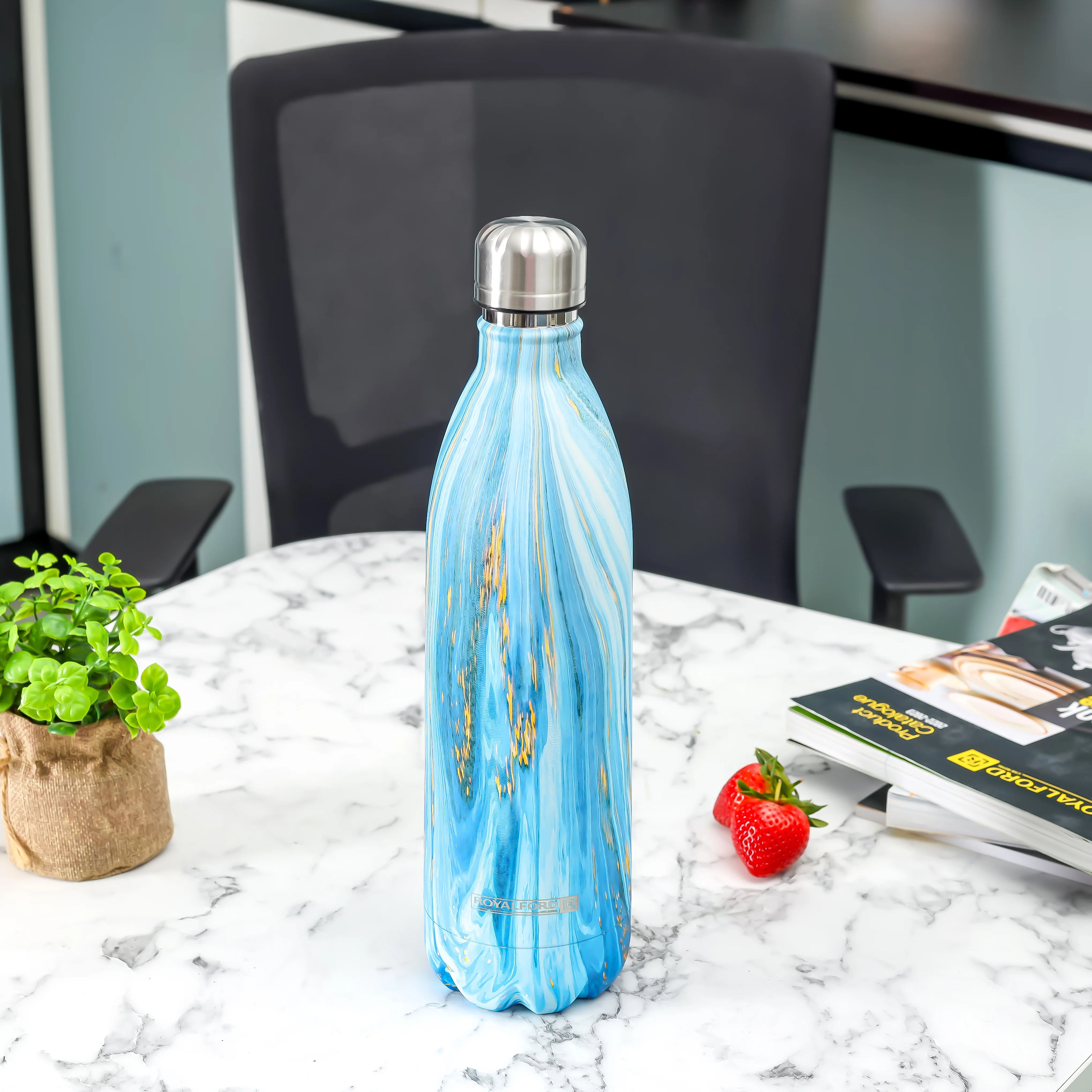 Royalford RF12026 750ml Stainless Steel Vacuum Bottle| Double Wall Insulated Leak Resistant Flask| Hot and Cold Water Bottle| Durable Travel Drink Bottle | Stylish Design - Image 2