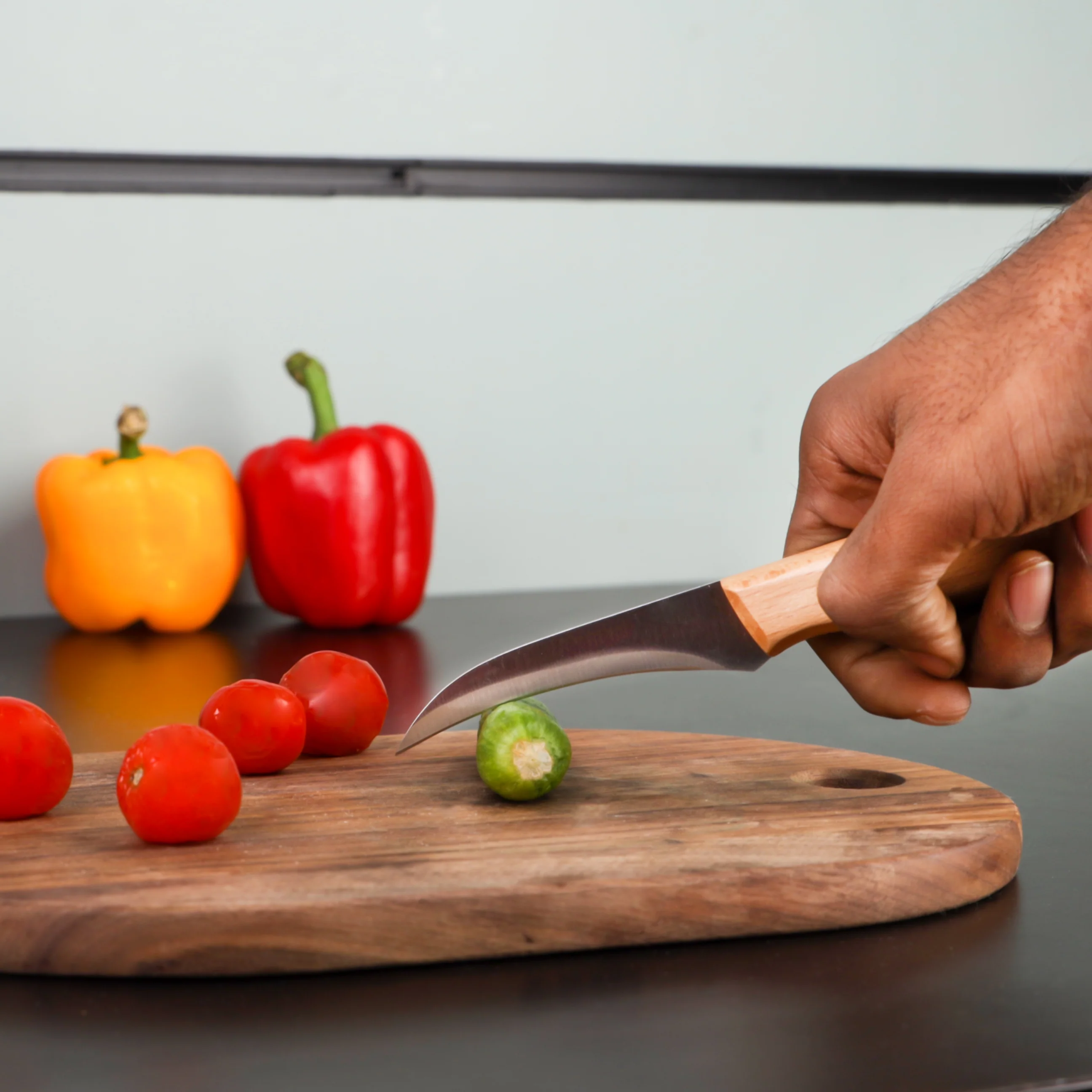 Royalford RF12094 3.5” carving knife| sharp stainless steel blade & durable wooden handle offers precise cutting| ergonomic grip, stain resistance for daily kitchen use| - Image 2