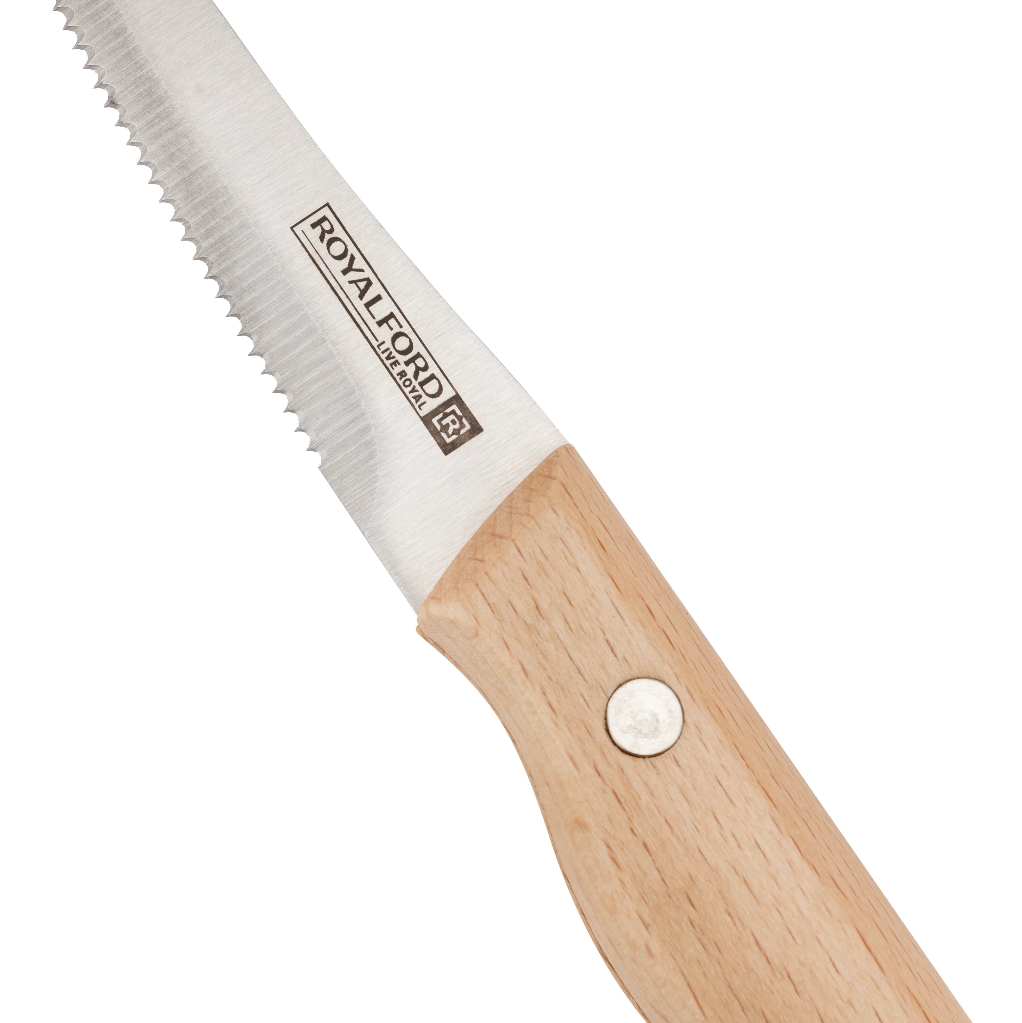 Royalford RF12096 5” fruit knife| extra-sharp stainless steel blade and wooden handle| durable, stain-resistant, perfect for precise cutting, peeling, and slicing tasks| - Image 4