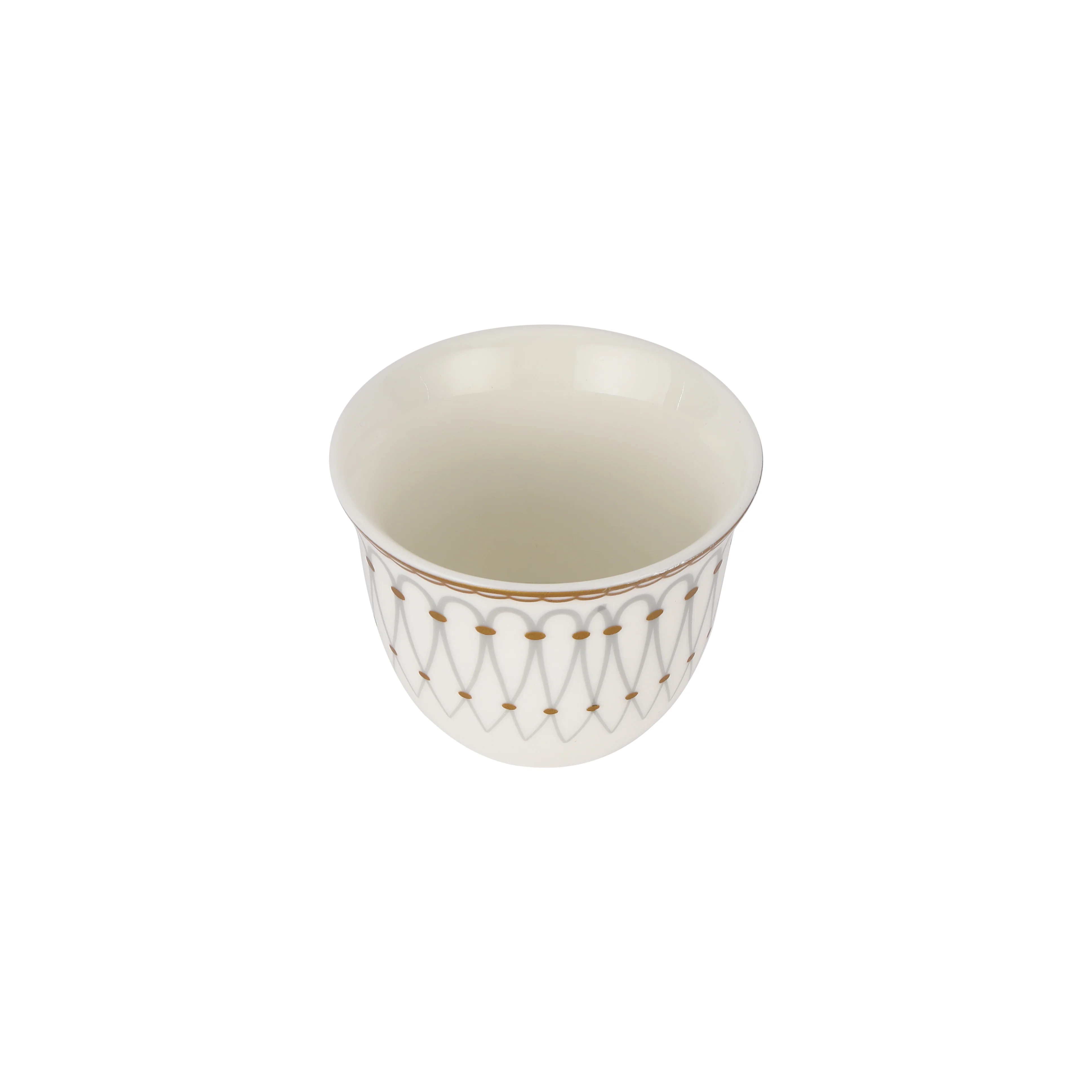 Royalford RF12115 Bone China Cawa Cup Set |  12PCS 80ml Premium  Coffee Cups | Elegant Gold Design | Durable Luxury Cawa Cups for Home, Majlis & Gifting Occasions - Image 5