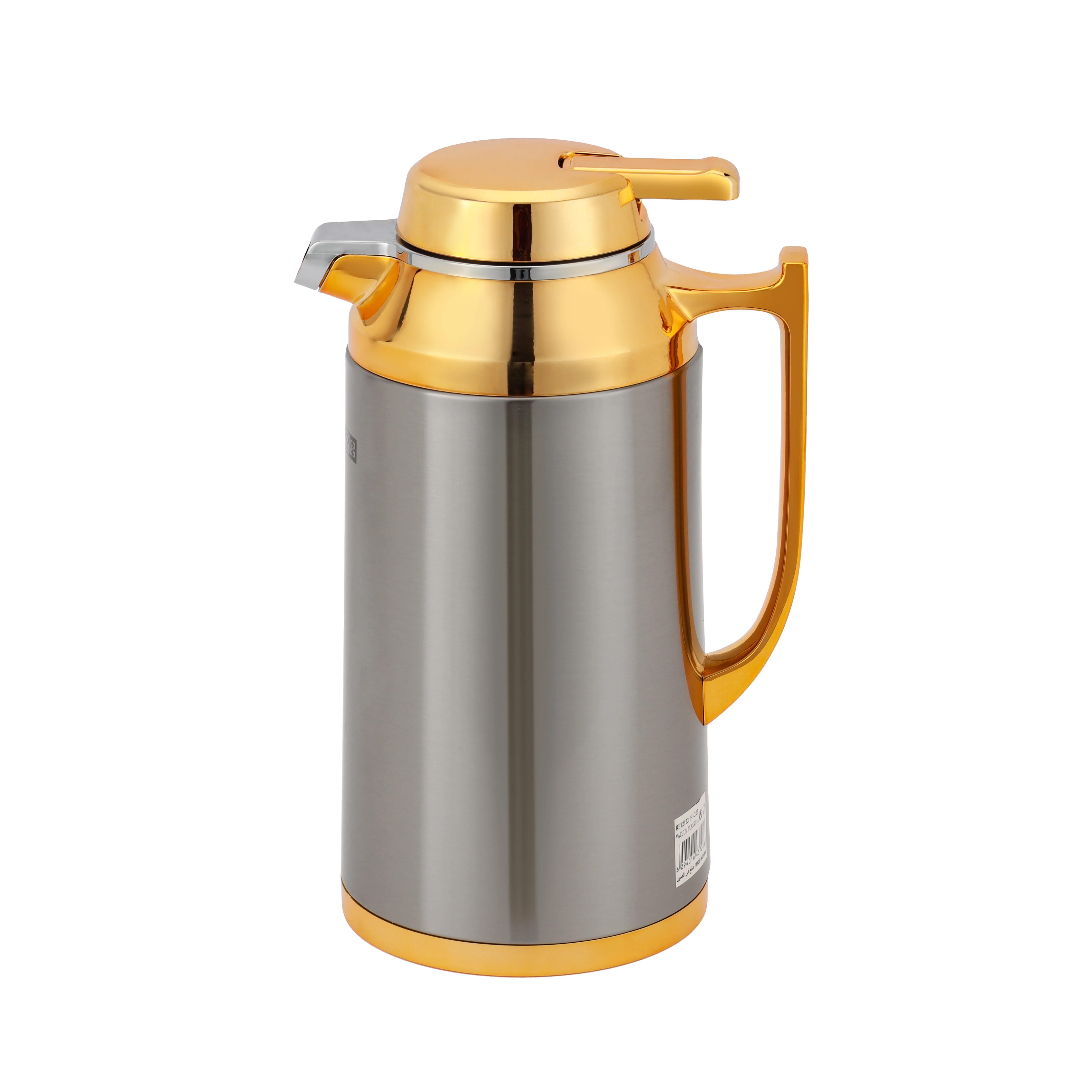 Royalford RF12122 Double Wall Vacuum Flask 1L | Stainless Steel Hot & Cold Thermal Flask | Asbestos Free Pink Glass Inner| Leak Resistant Design| Ergonomic Handle Grip - Image 3