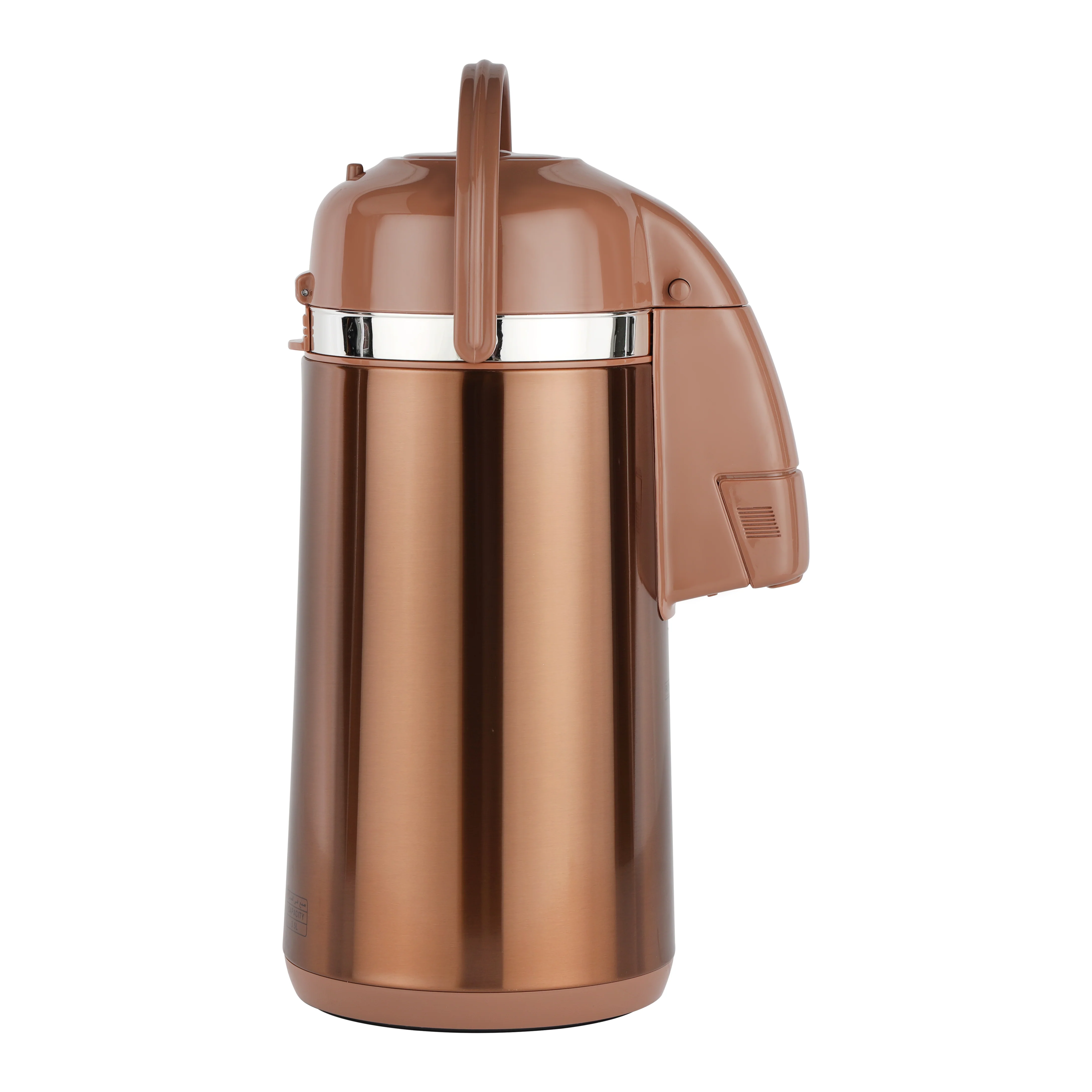 Royalford RF12133 Thermic Airpot Flask | 3.0L |Double Wall Vacuum Insulated Stainless Steel Air Pot | Pink Glass Inner | 360 Rotating Base | Long Heat Retention for Home - Image 3