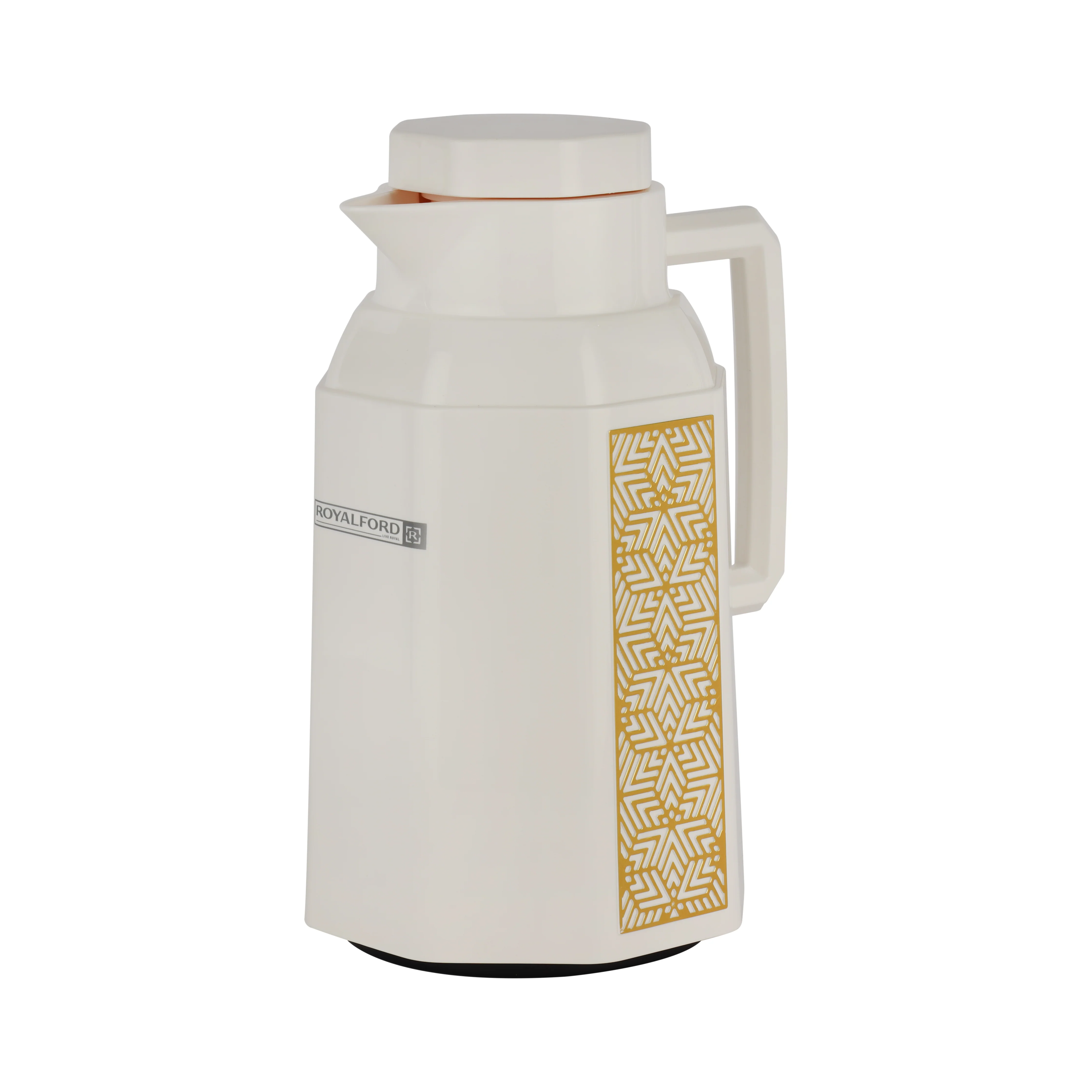 Royalford RF12136 Vacuum Flask | 1.0L | Durable Plastic Body | Hot & Cold Thermos | Asbestos Free| Pink Glass Inner | Leak Resistant Design for Home, Office & Travel Use
