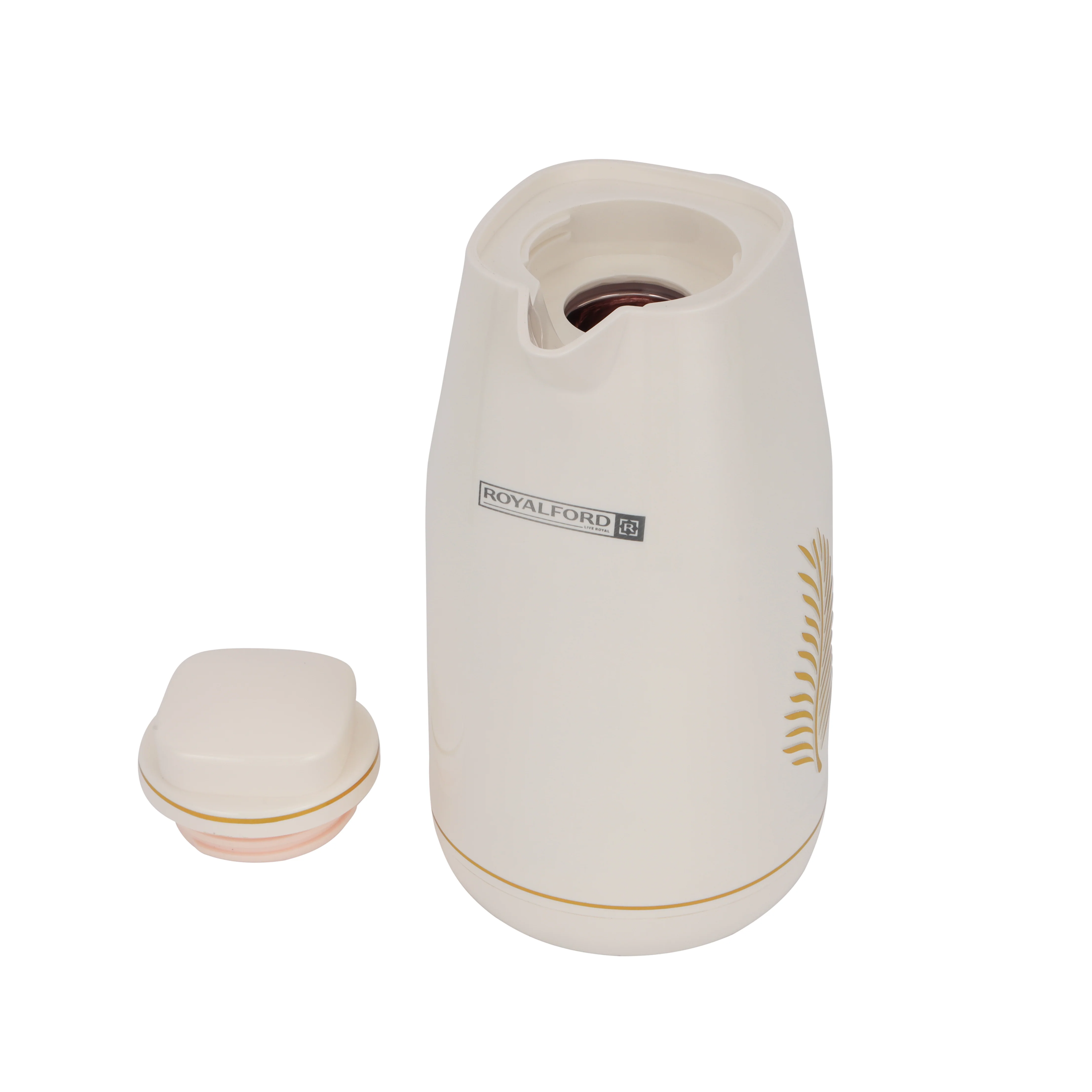 Royalford RF12144 Vacuum Flask |1.0L | Durable Plastic Body Hot Cold Thermos | Asbestos Free | Pink Glass Inner| Leak Resistant| Portable Design for Home Office Use Daily - Image 6