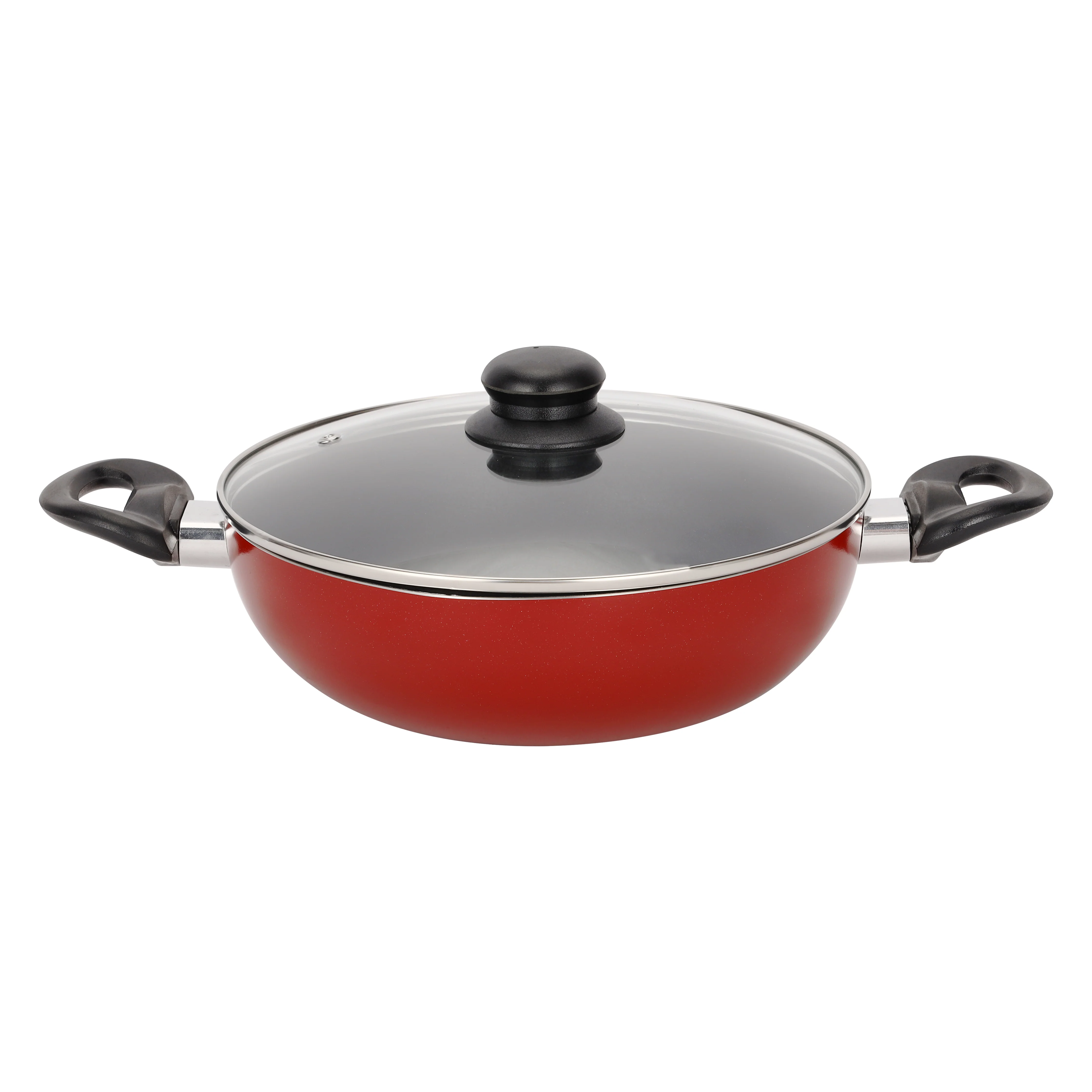 Royalford RF12146 10-Piece Non-Stick Cookware Set | Aluminium Pots, Pans & Tawa with Tempered Glass Lids | Bakelite Handles | Perfect for Efficient Daily Cooking - Image 3