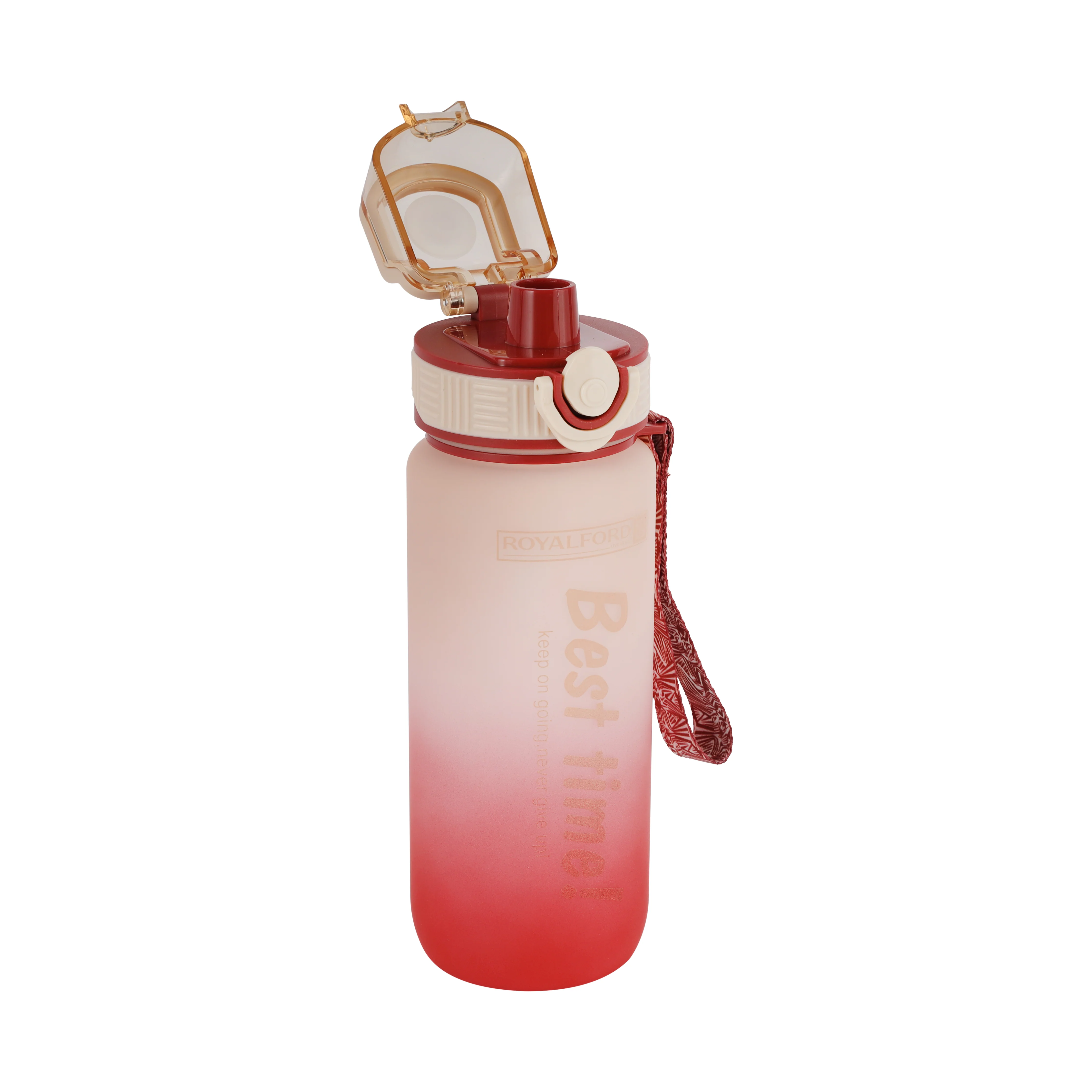 Royalford RF12158 700ml Water Bottle with Sipper & Straw | BPA Free Leak-Proof Flip Lid Drinking Bottle | Odour-Free Portable PP Sports Bottle for School, Gym & Travel - Image 3