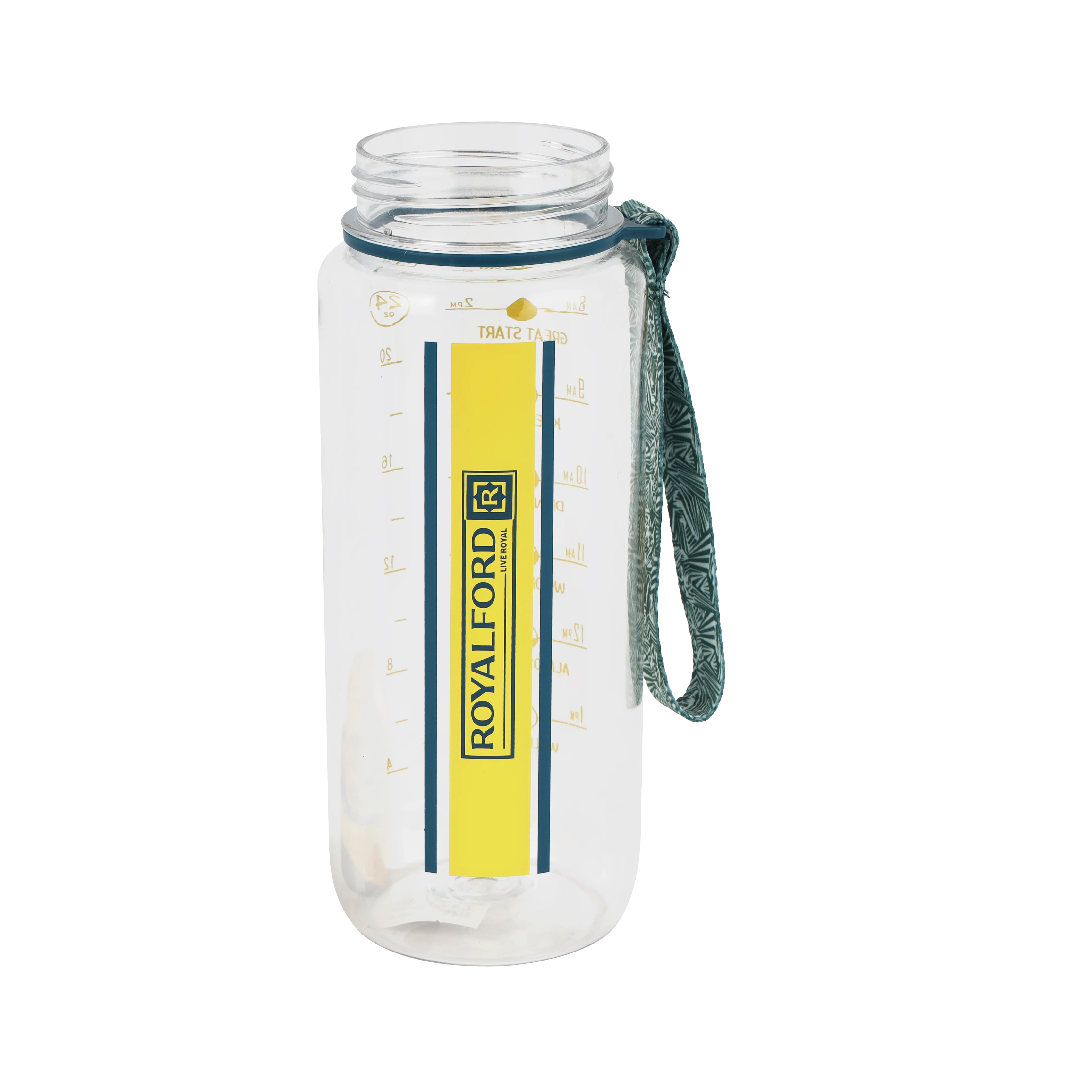 Royalford RF12160 Water Bottle 700ML |BPA Free Sports Bottle with Straw Sipper | Flip Lid Leak Proof Drinking Bottle with Carry Strap for Gym, School, Office & Travel Use - Image 4