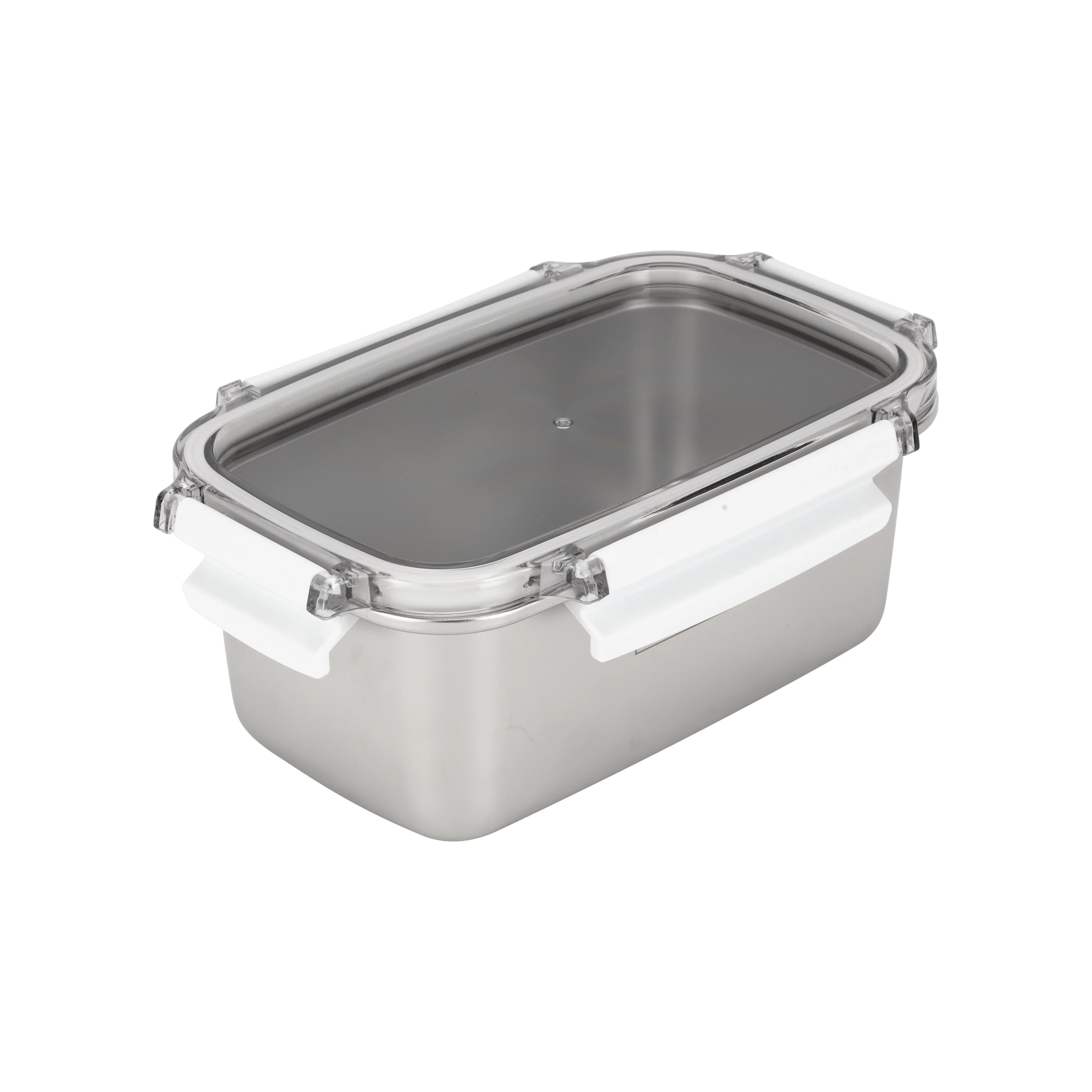 Royalford RF12172 1000ml Stainless Steel Lunch Box | BPA Free Lid | 100% Airtight & Leak-Proof Food Container | 4 Side Lock Clips  | Durable and  Hygienic Design - Image 2
