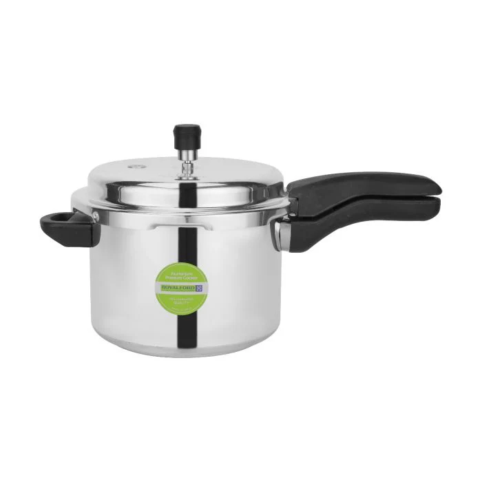 Royalford RF12182 Pressure Cooker Combo Pack | 5L Cooker + 3L Pan with Common Lid| Anti-Implosion Safety System| Stepped Encapsulated Bottom| Perfect For Daily Family Use - Image 5