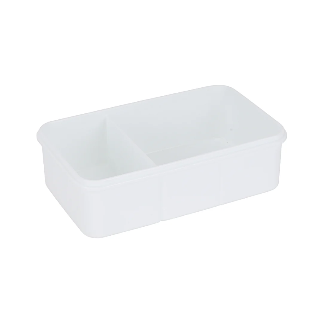 Royalford RF12192 Rectangular Lunch Box 1100ML|  2 compartments & leak-proof 4-side lock lid| BPA-free PPE material, freezer safe design & cutlery for convenient meals| - Image 4