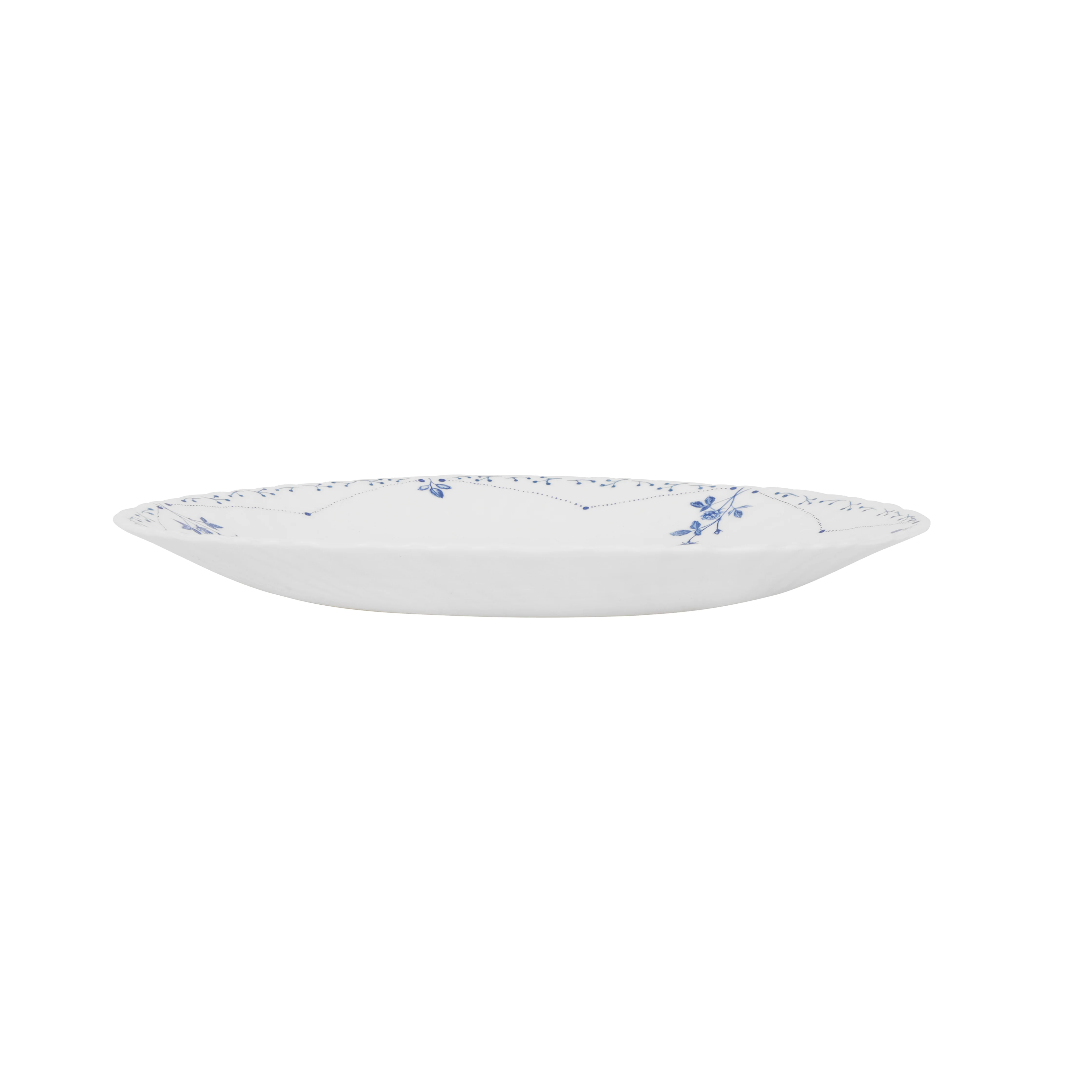 Royalford RF12214 10.5" opalware dinner plate| lightweight and chip-resistant with elegant floral design| microwave and dishwasher safe, ideal for serving meals| - Image 3