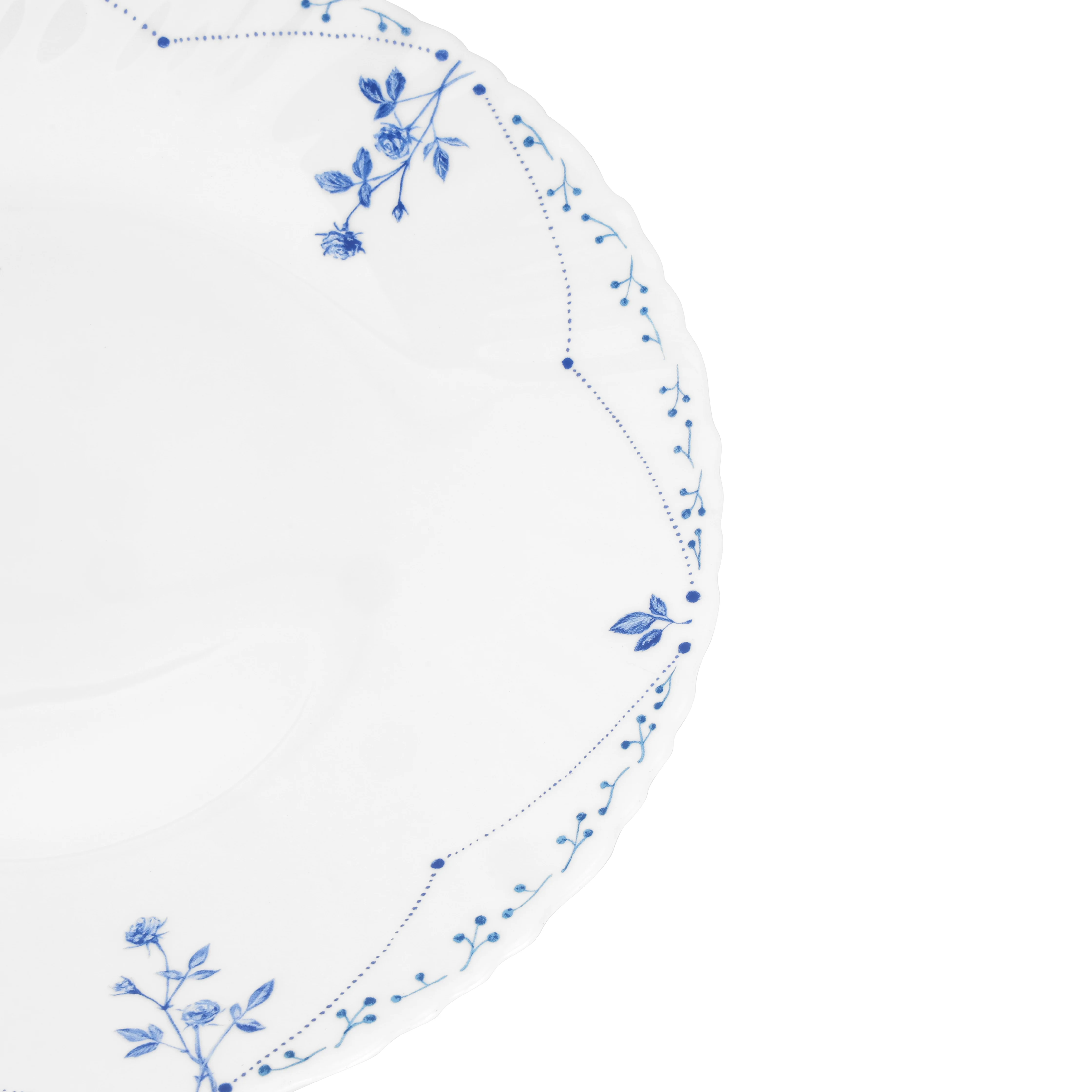 Royalford RF12214 10.5" opalware dinner plate| lightweight and chip-resistant with elegant floral design| microwave and dishwasher safe, ideal for serving meals| - Image 5