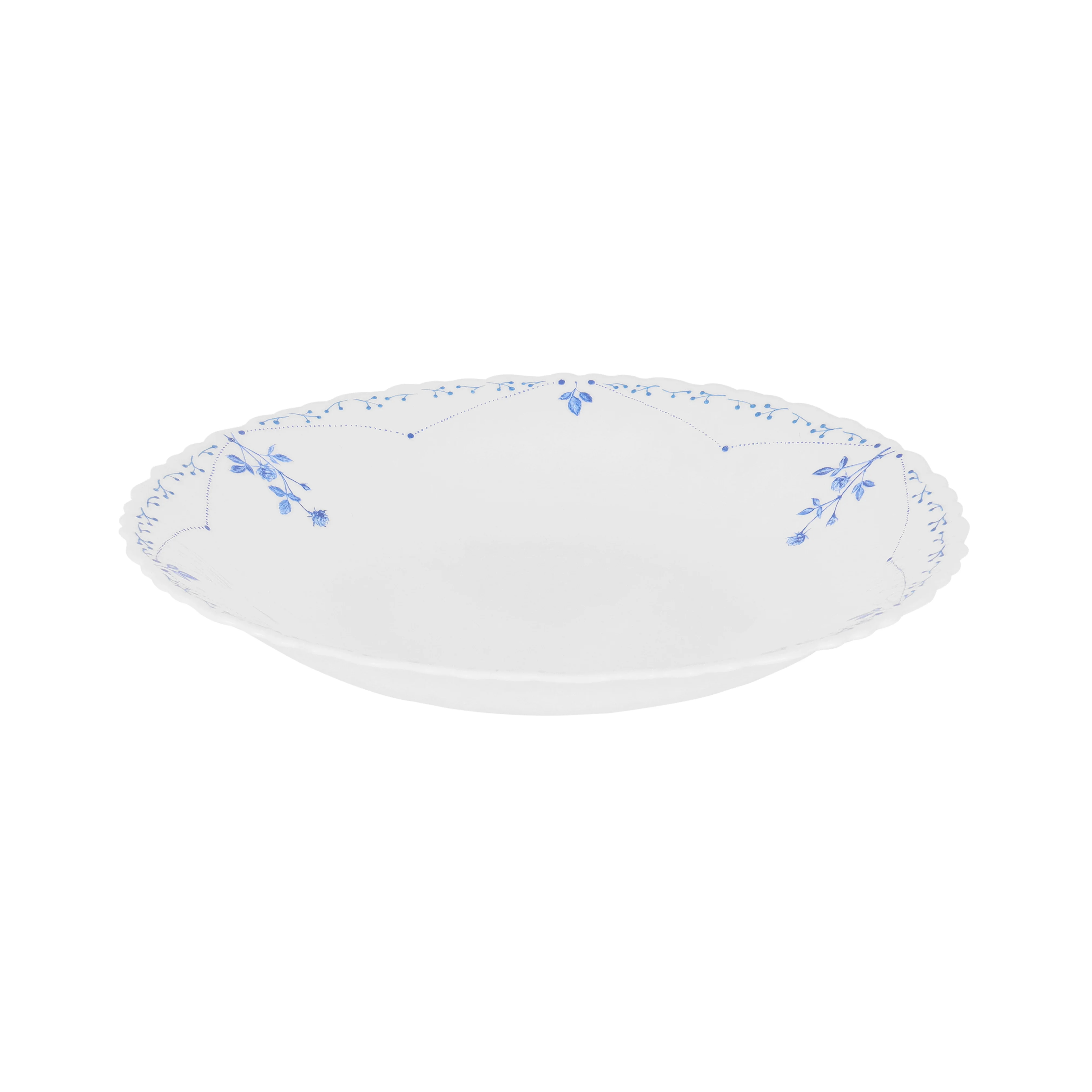 Royalford RF12215 Opalware Soup Plate 9.5"| elegant white floral design, chip-resistant build & lightweight| microwave & dishwasher safe, for soups & daily use| - Image 3