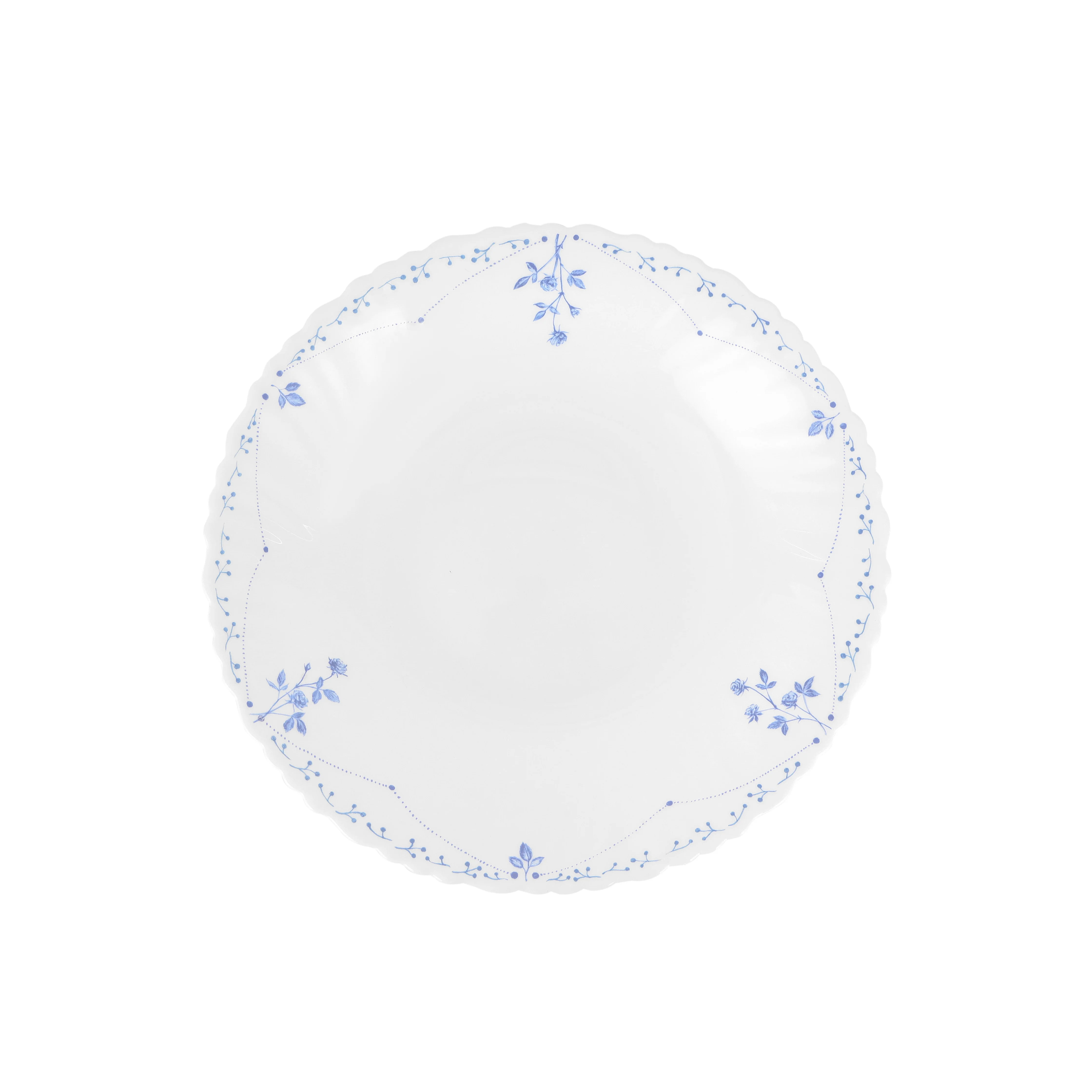 Royalford RF12215 Opalware Soup Plate 9.5"| elegant white floral design, chip-resistant build & lightweight| microwave & dishwasher safe, for soups & daily use| - Image 4
