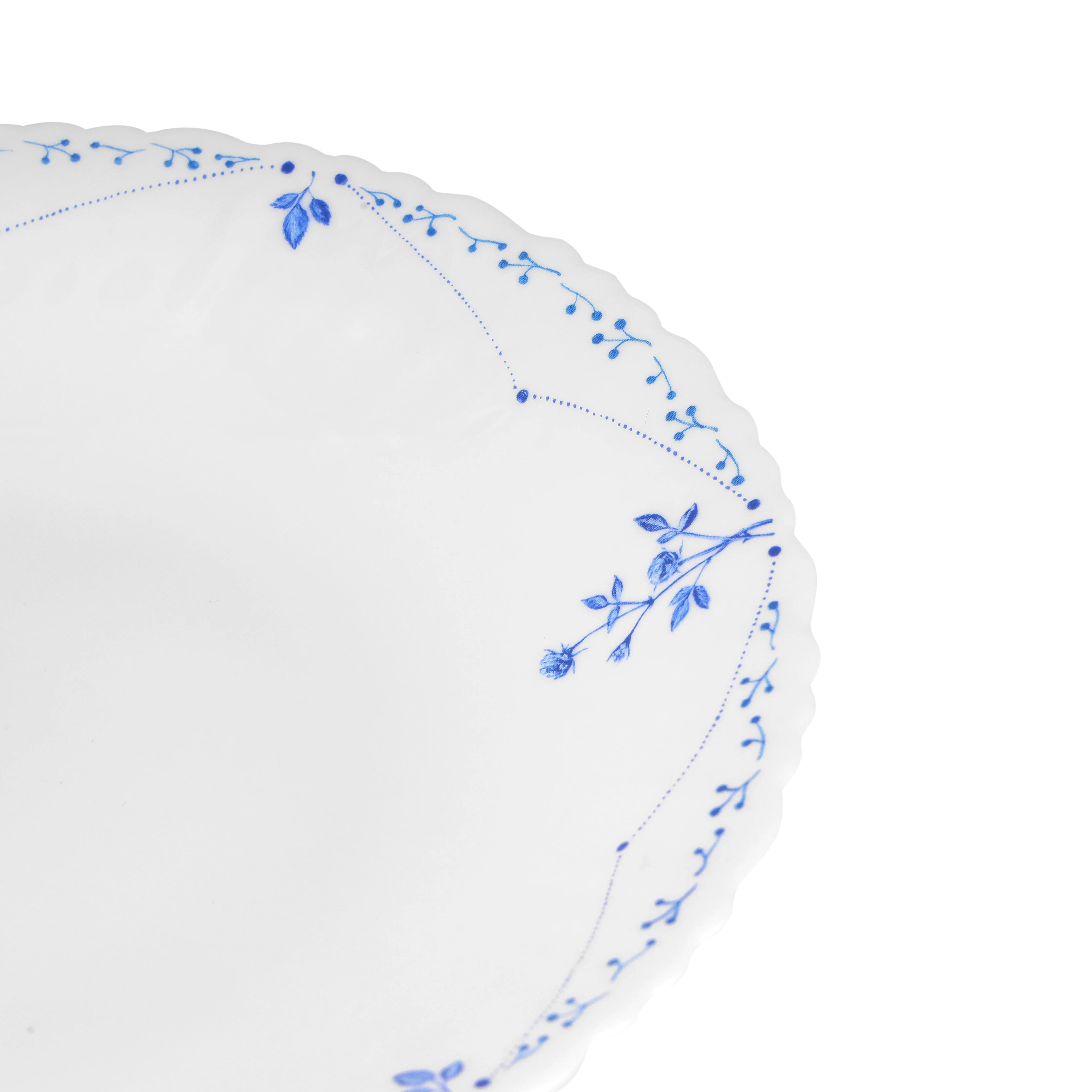 Royalford RF12215 Opalware Soup Plate 9.5"| elegant white floral design, chip-resistant build & lightweight| microwave & dishwasher safe, for soups & daily use| - Image 5