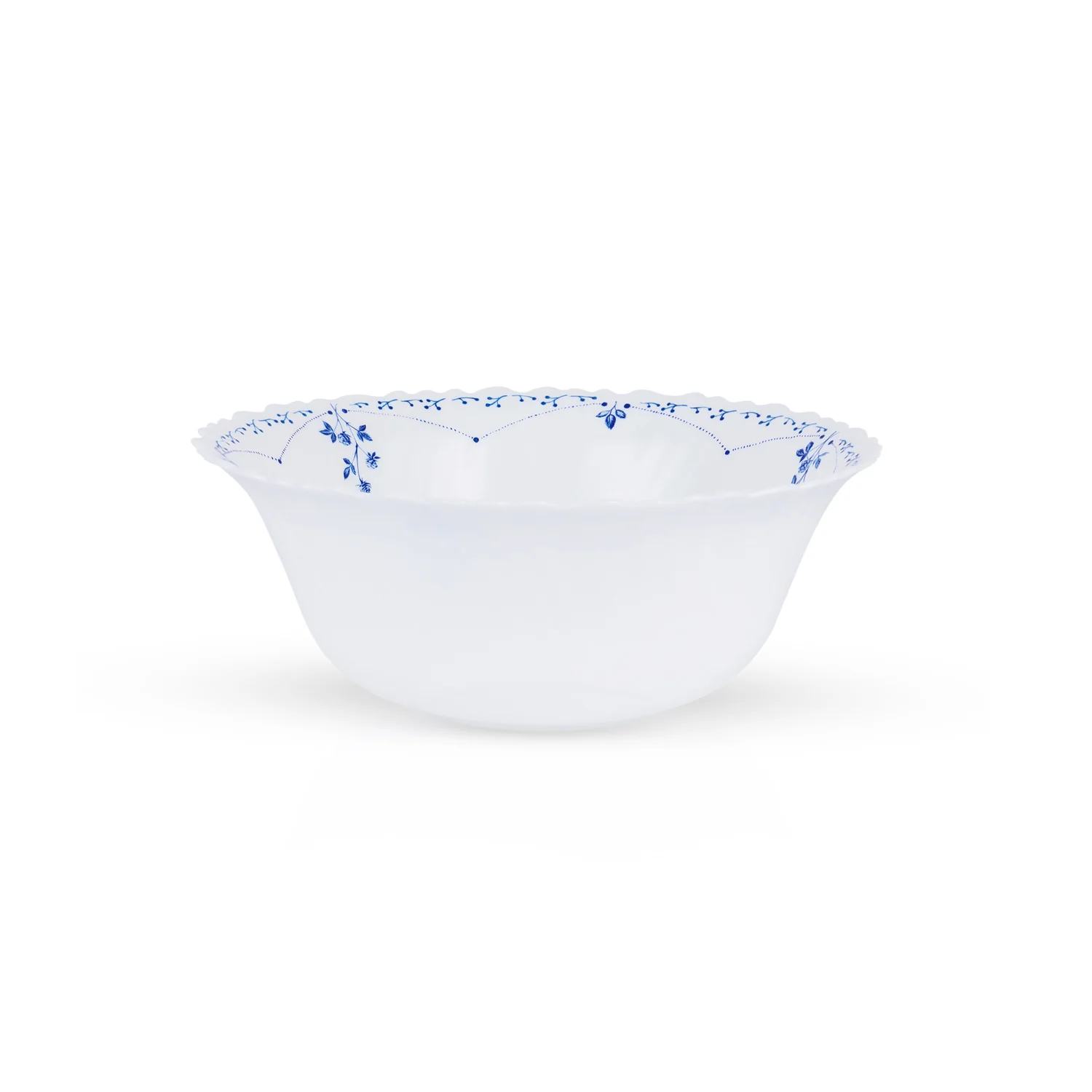 Royalford RF12221 Opalware Soup Bowl |4.5 Inch White Floral Design | Lightweight, Chip Resistant,  Microwave & Dishwasher Safe Serving Bowl | Perfect for Soup & Desserts - Image 3