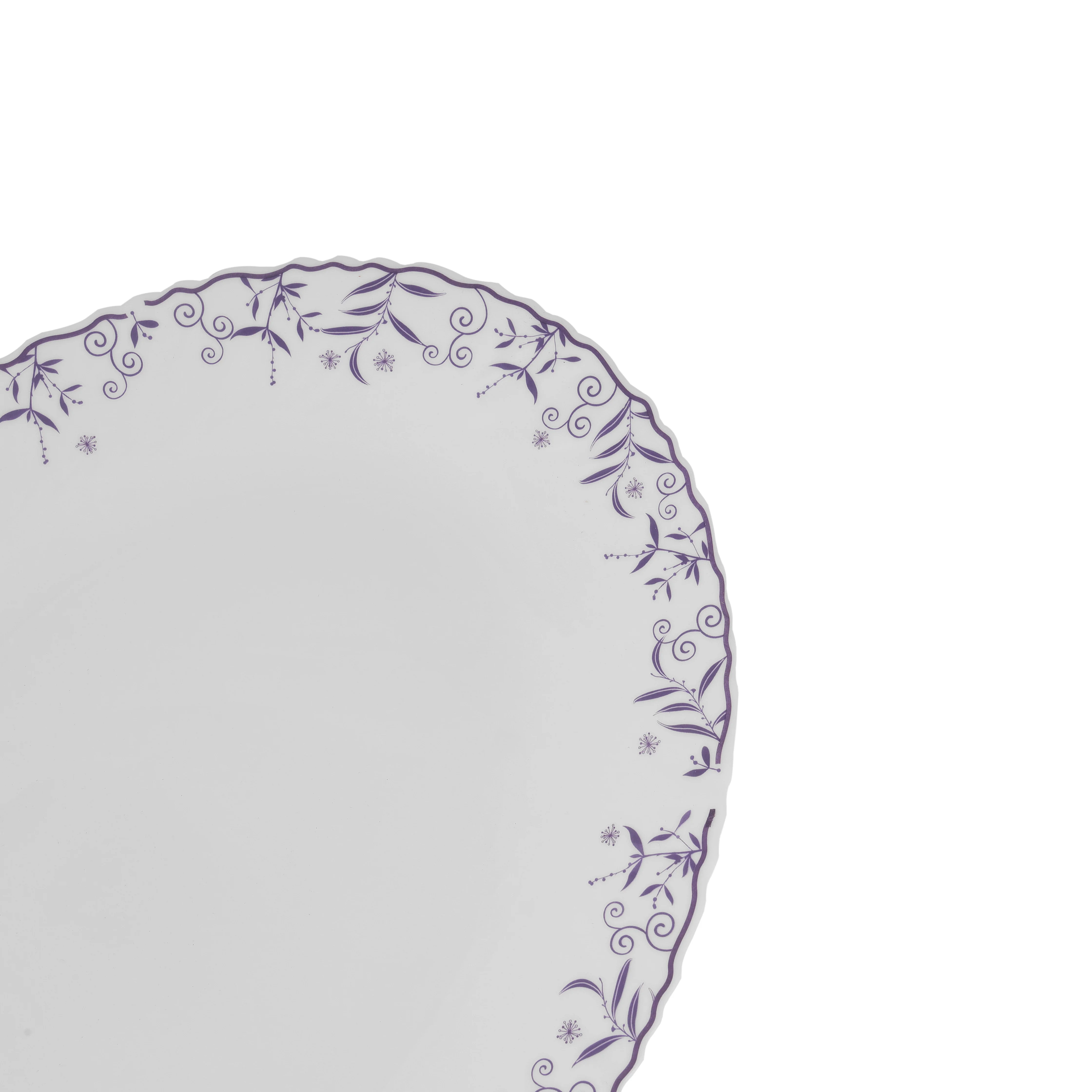 Royalford RF12234 Opalware Oval Plate 14 Inch| Chip Resistant Microwave & Dishwasher Safe Lightweight| White Serving Plate with Elegant Floral Design for Dining Use| - Image 3