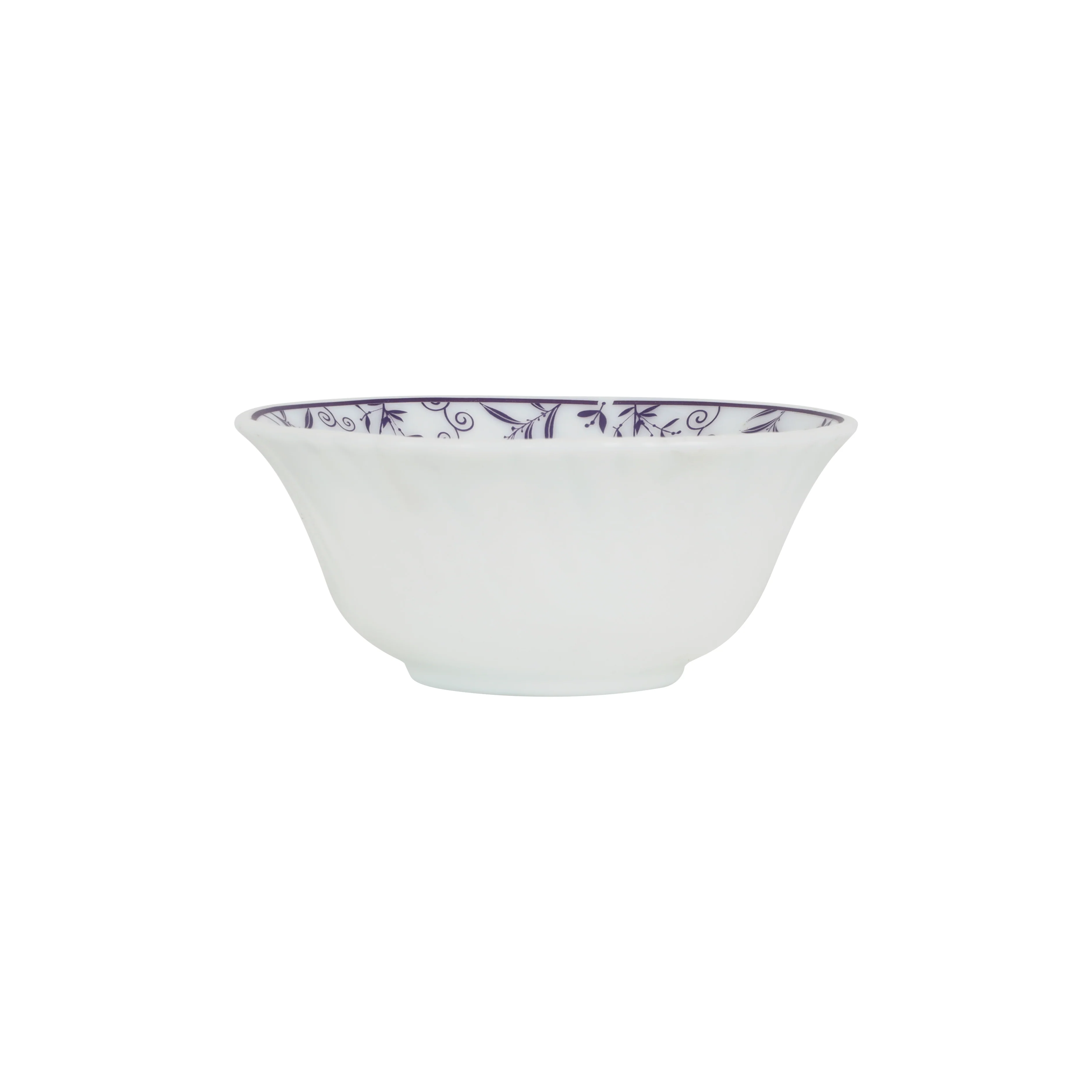 Royalford RF12237 Opalware Soup Bowl | 4.5 Inch White Floral Design | Lightweight, Chip Resistant,  Microwave & Dishwasher Safe | Serving Bowl for Soup & Dessert - Image 2